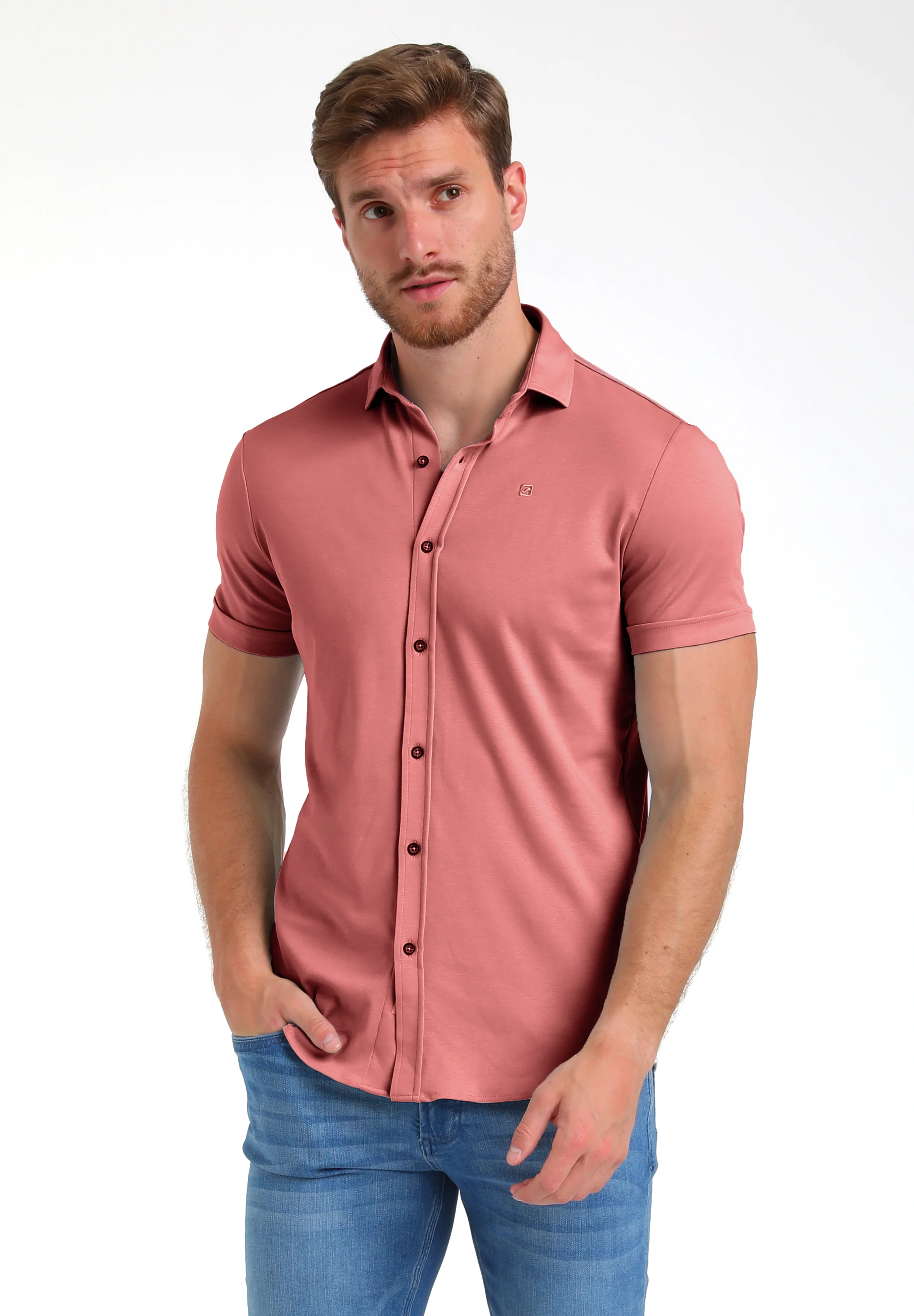 Gabbiano Heren overhemd 335934 5555 sunset red
