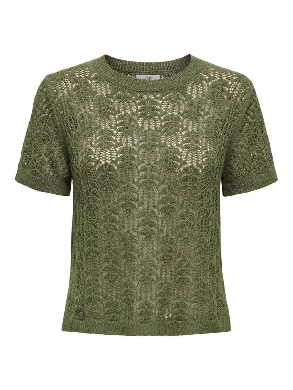Jacqueline de Yong Jdykofi bayo ss o-neck pullover kn army