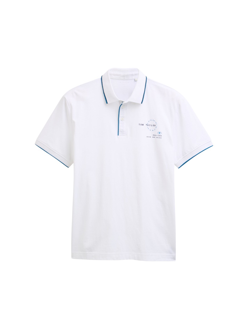 Tom Tailor Polo pique ss off-white