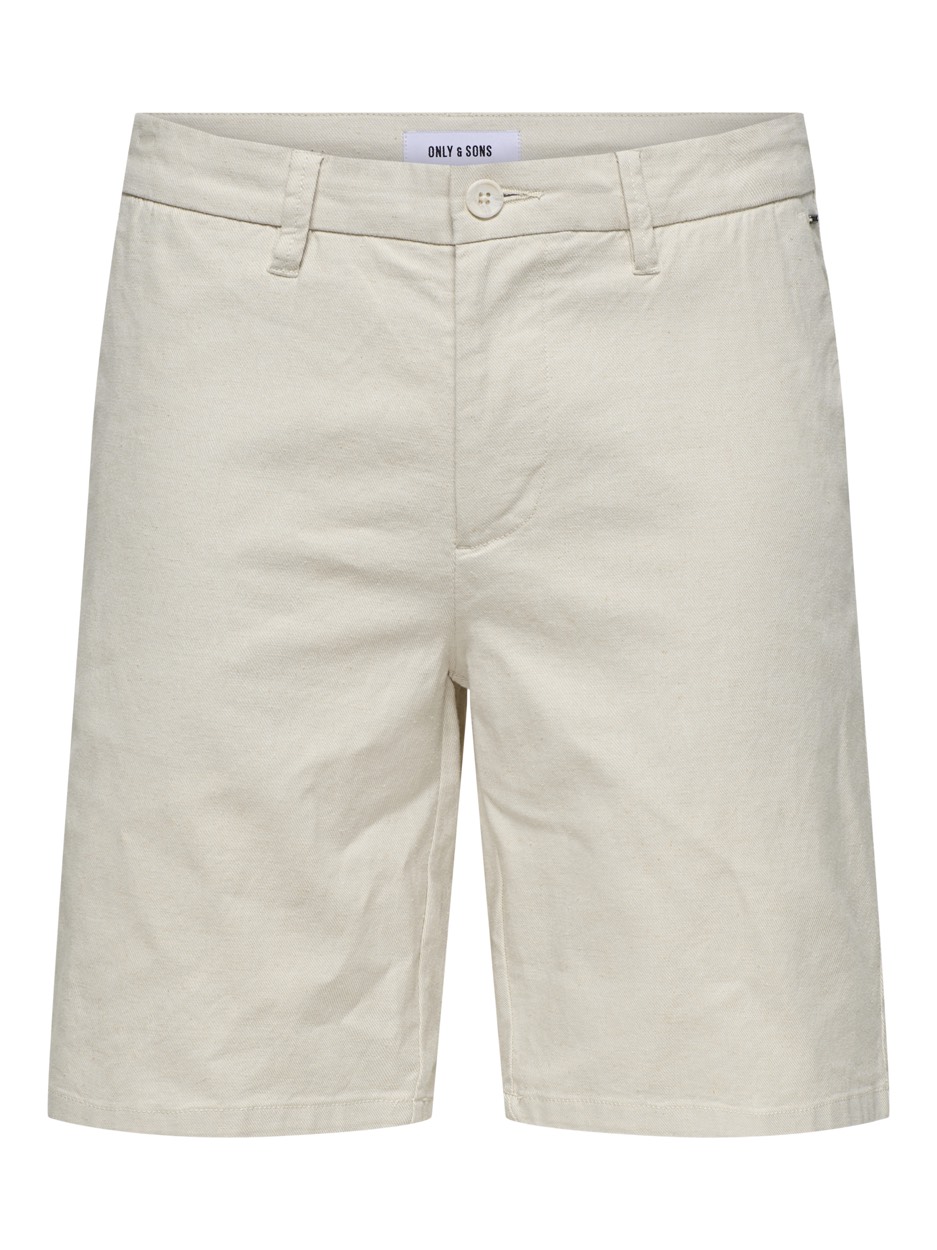 Only & Sons Onsmark 0011 cotton linen shorts no beige