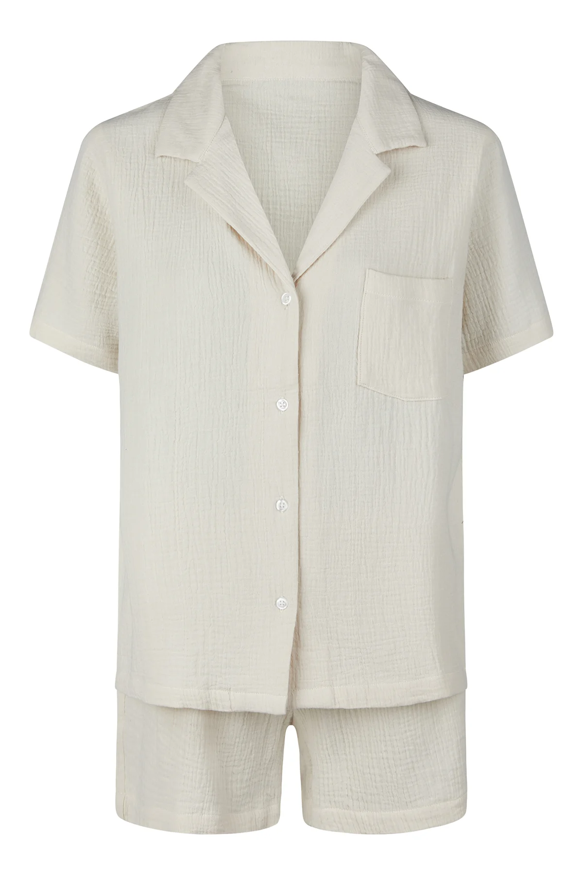 By Louise Dames korte pyjama set mousseline shortama