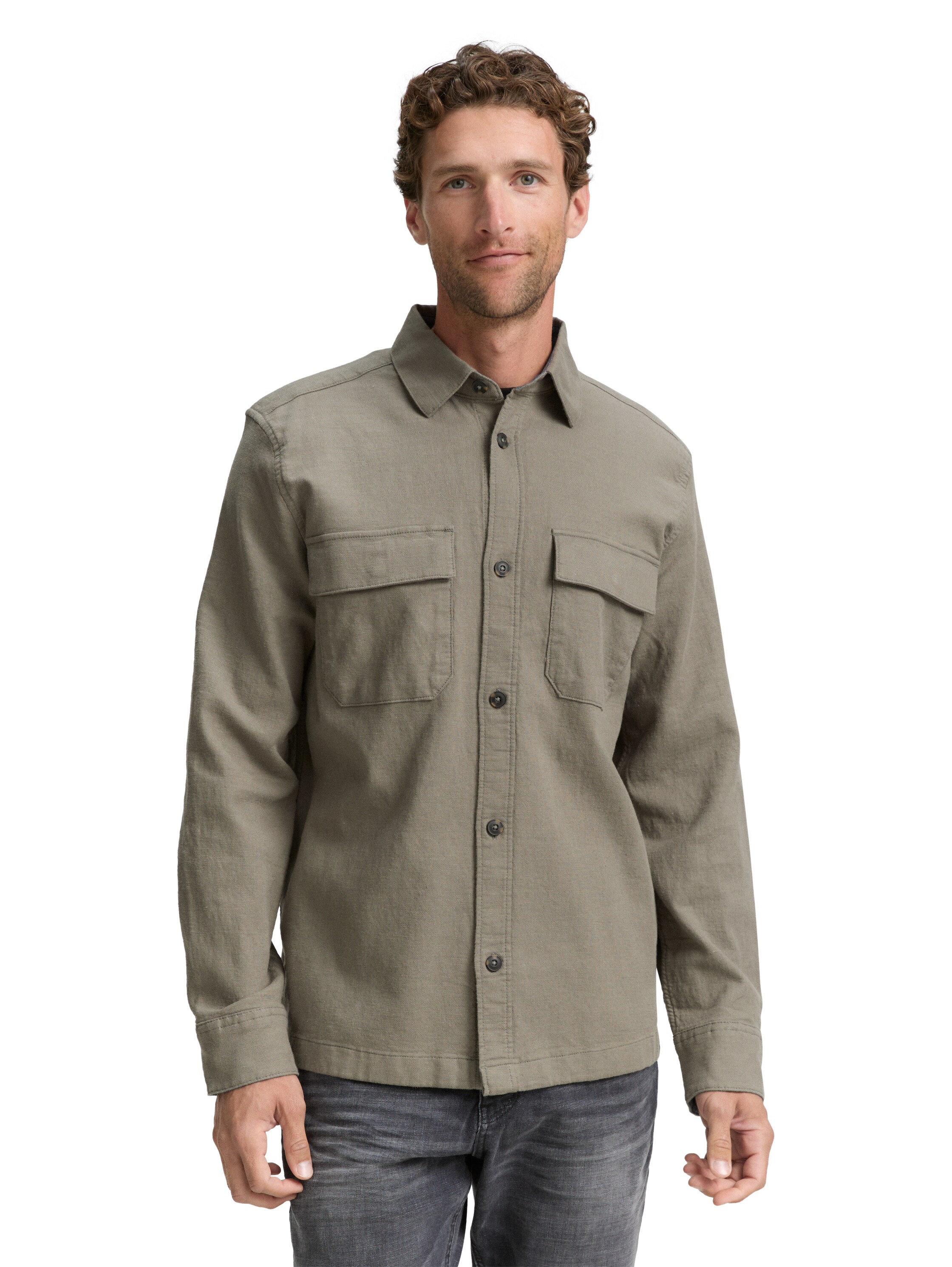 Tom Tailor Stretch linen overshirt