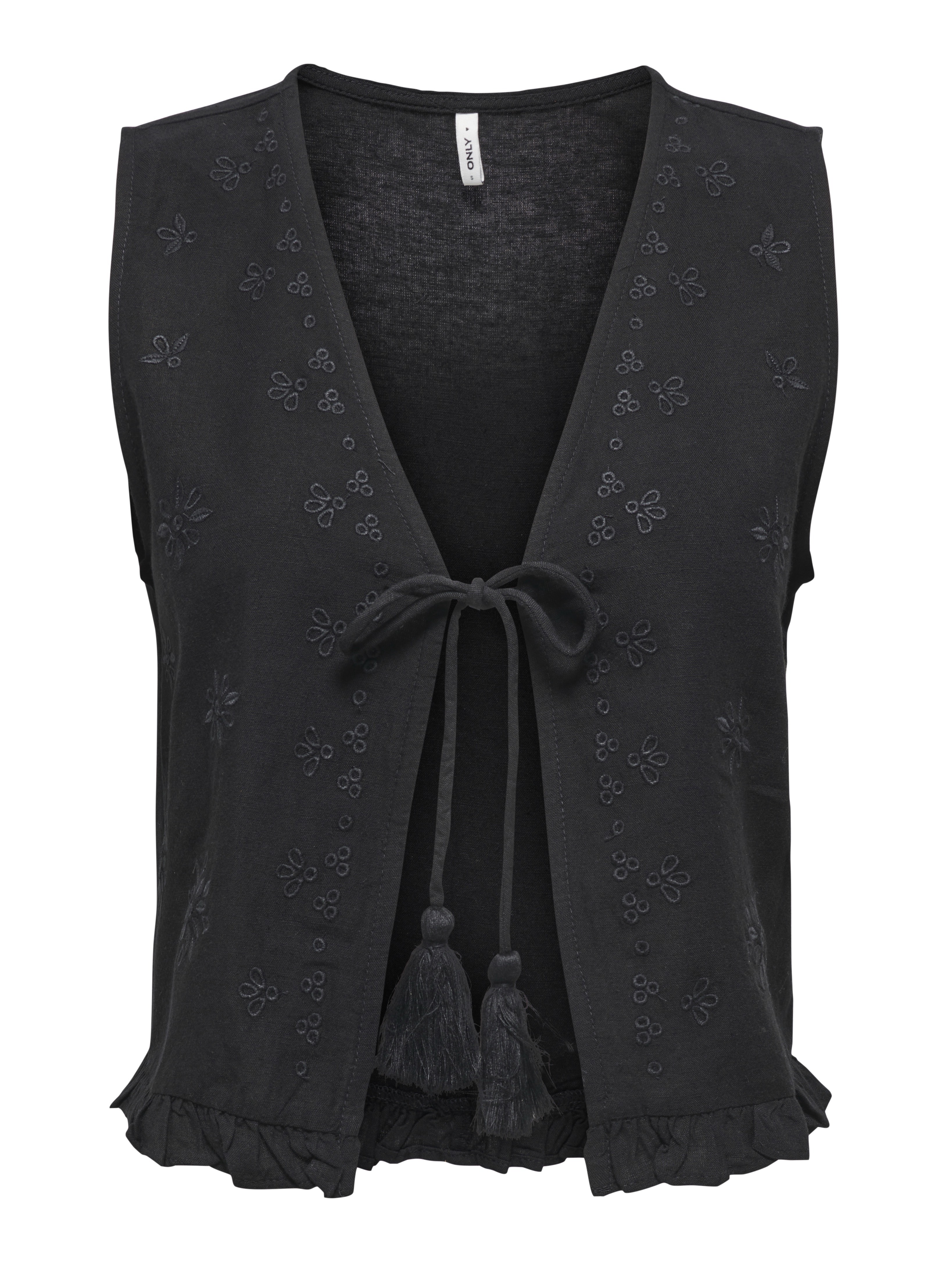Only Onljakiri linen sl emb vest ptm -
