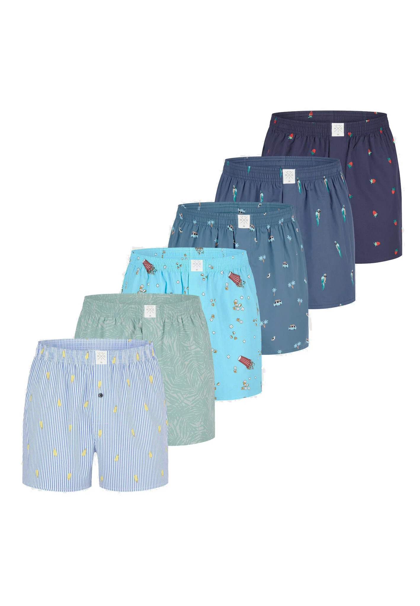 MG-1 Wijde boxershorts heren 6-pack pack d525