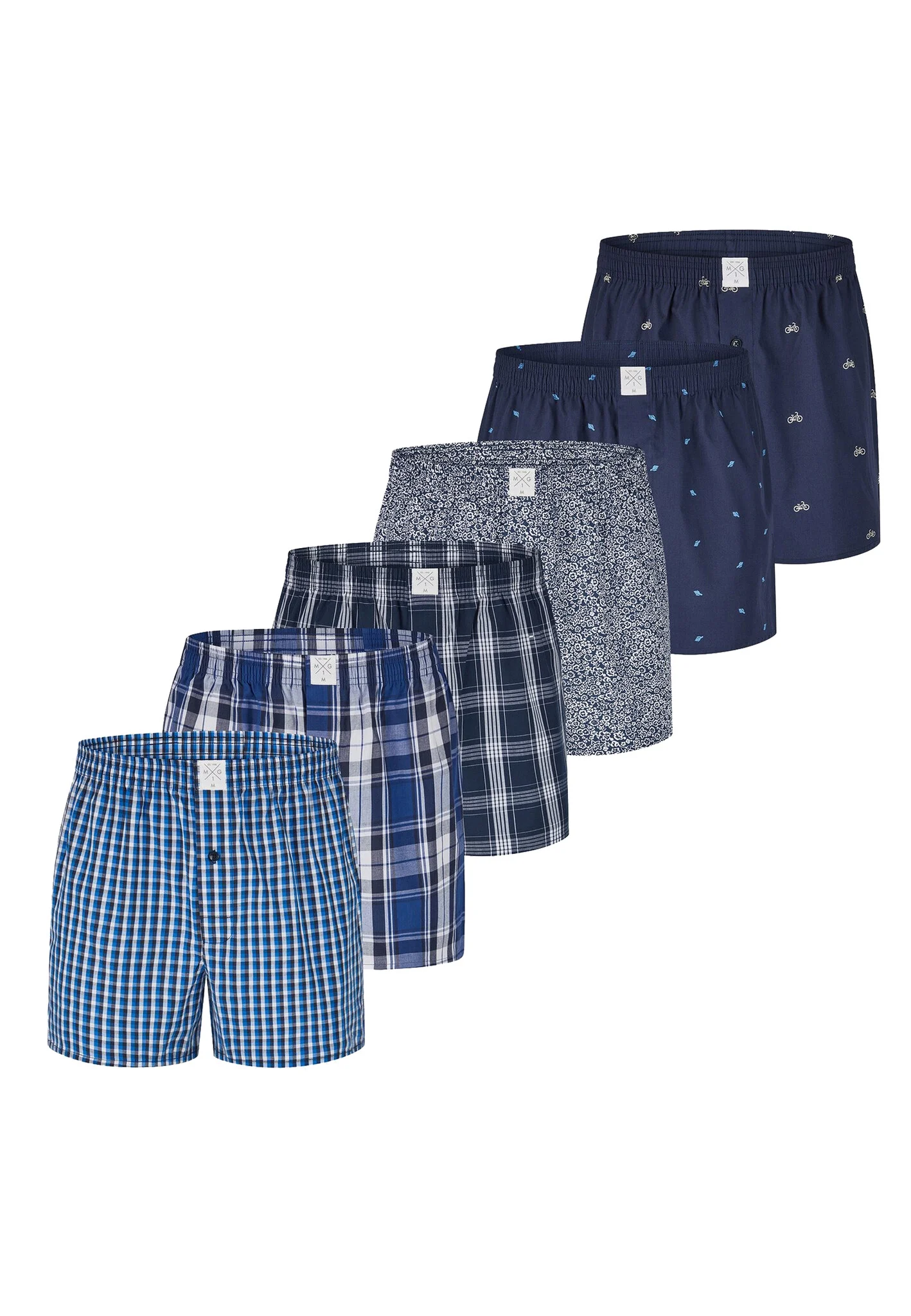 MG-1 Wijde boxershorts heren 6-pack pack d510