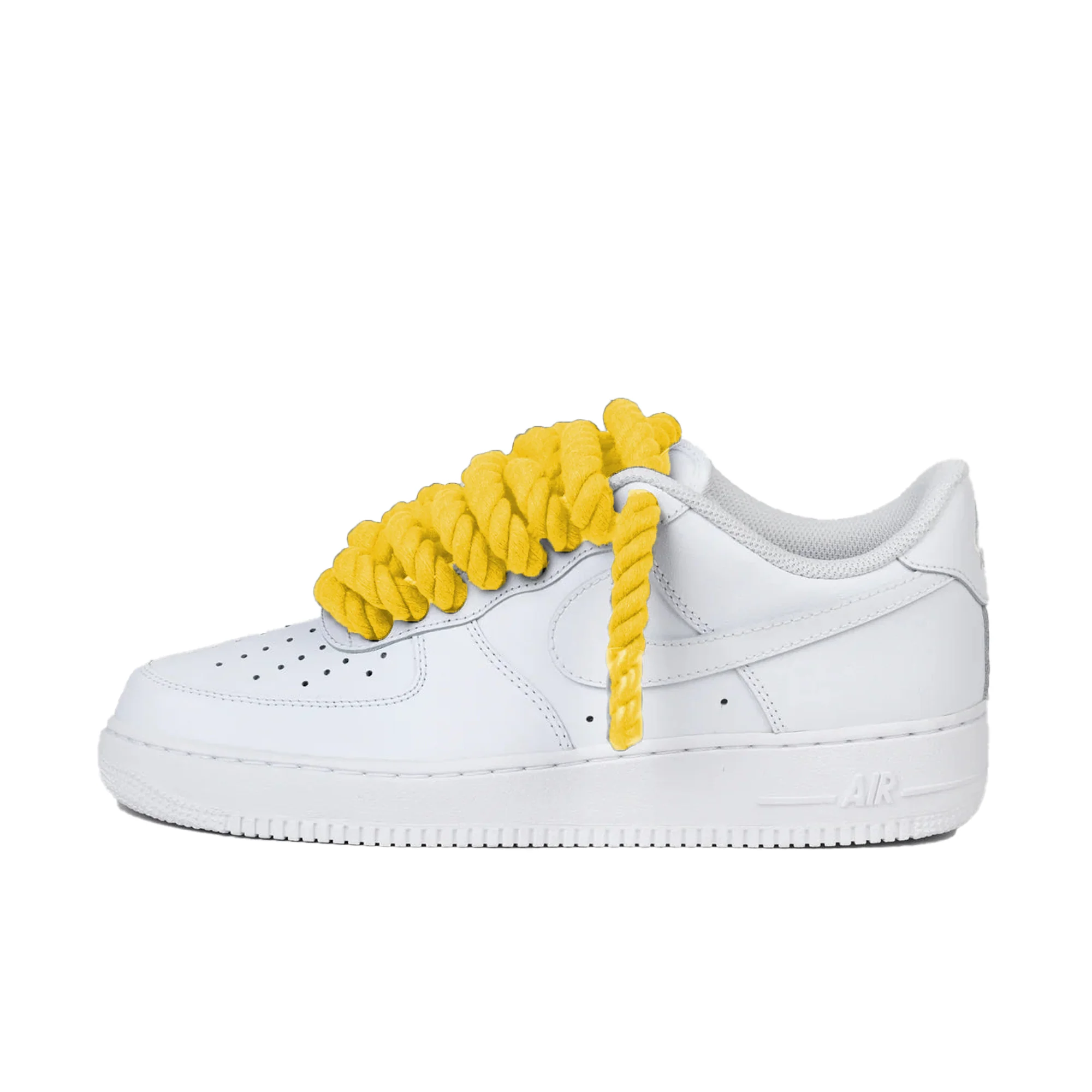 Nike Air force 1 low rope laces yellow custom