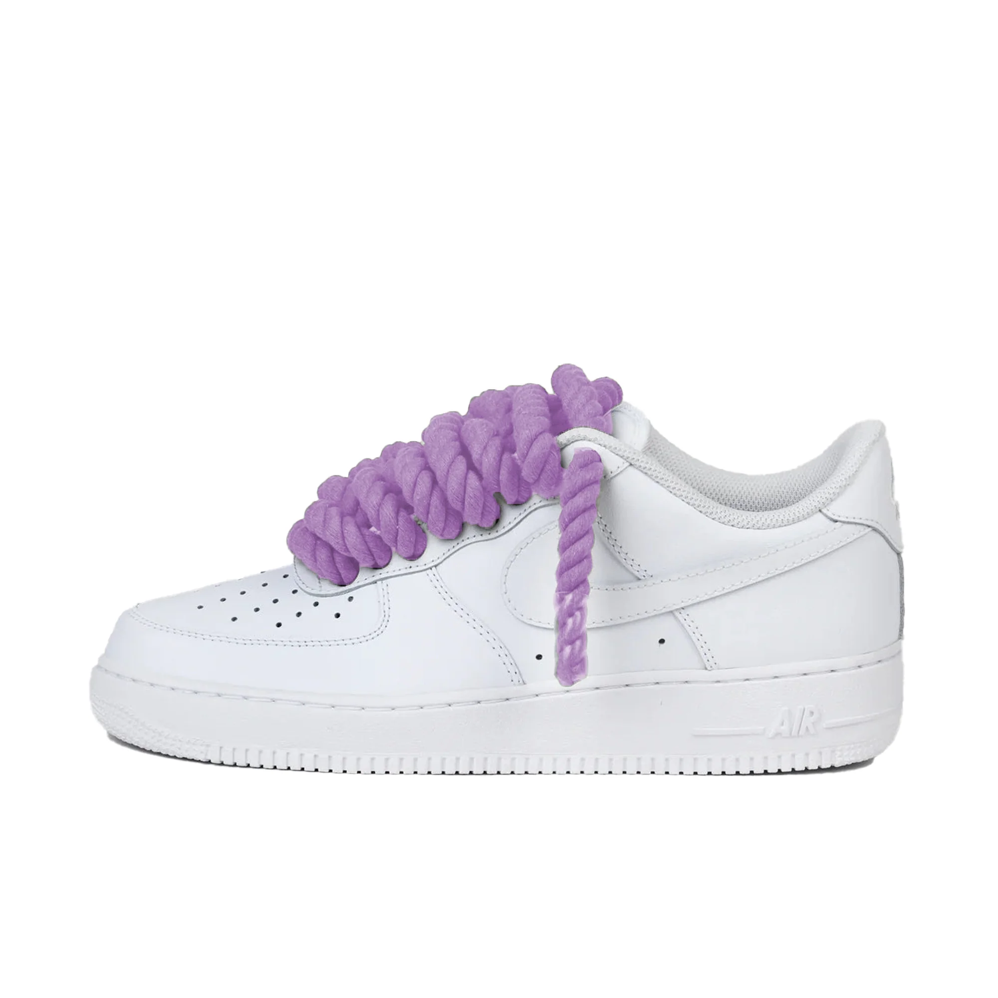 Nike Air force 1 low rope laces lila purple custom