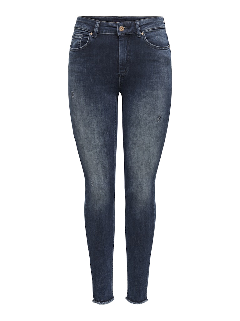 Only Onlblush life mid sk ank raw rea409 blue denim