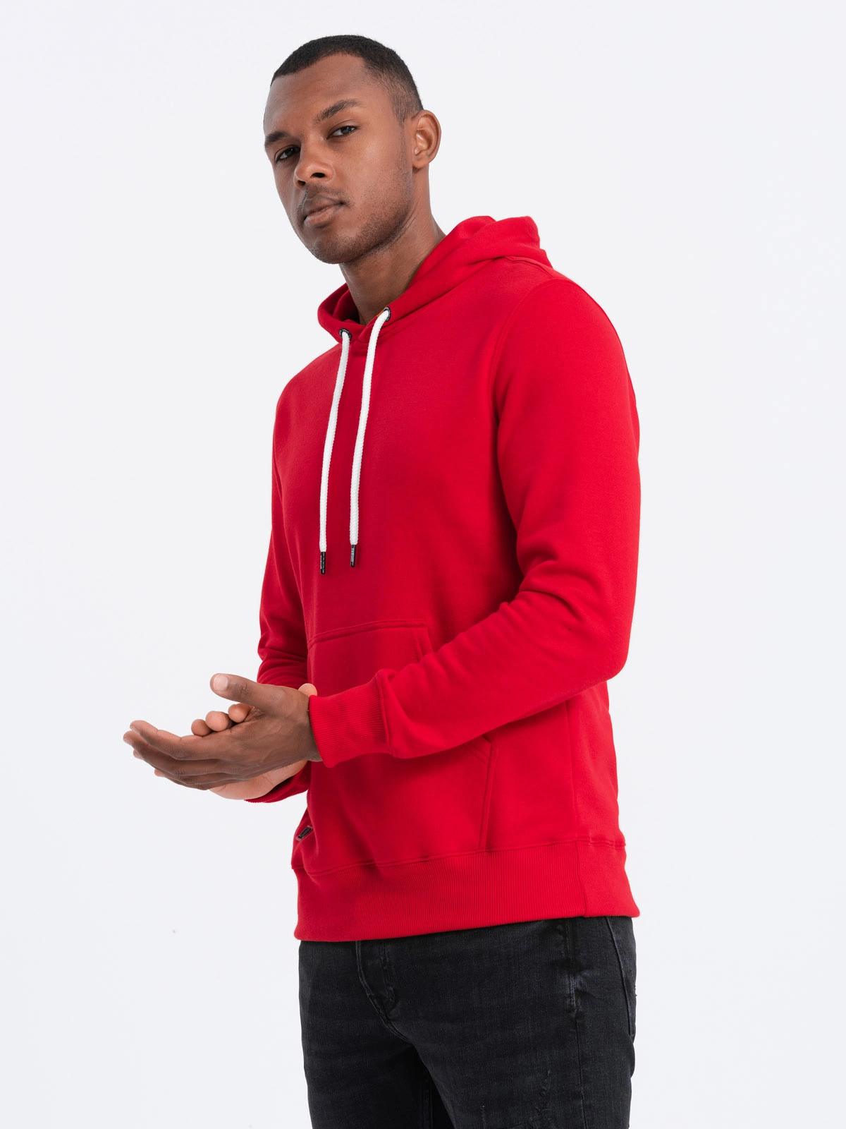 Ombre heren hoodie rood brick basic