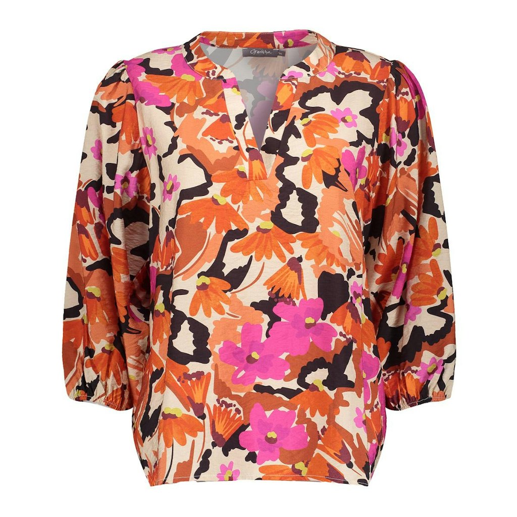 Geisha blouse 53221-20 430 cassis orange