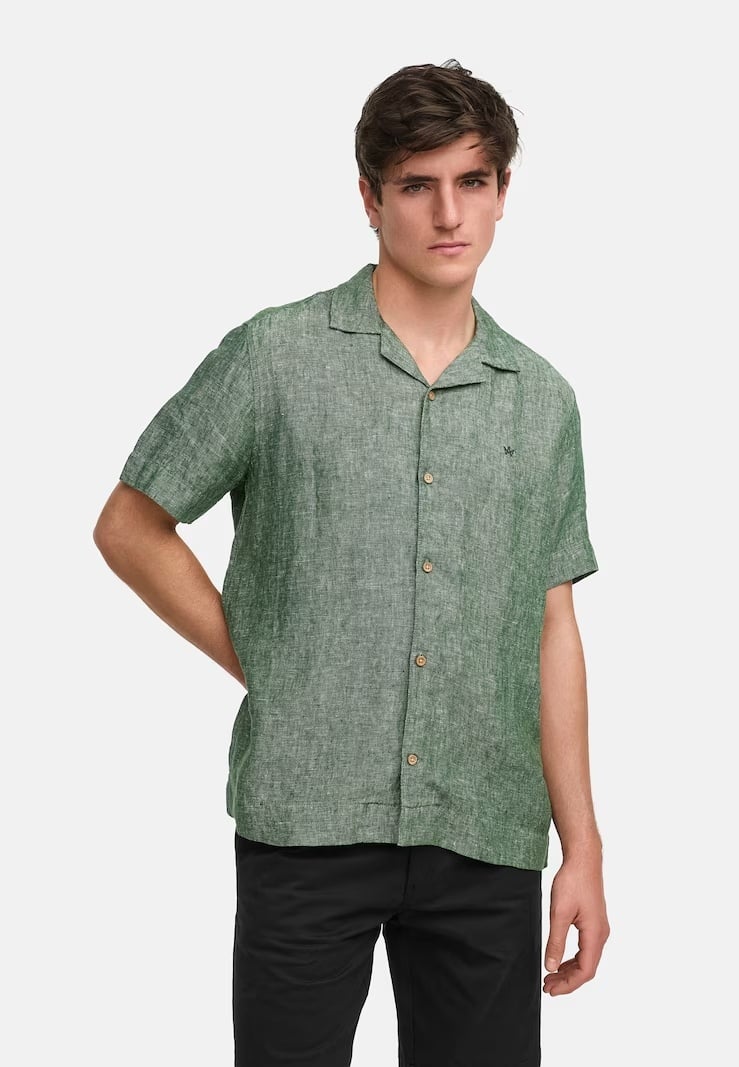 Kronstadt Po28581 ks20011 ayers loose shirt hedge green