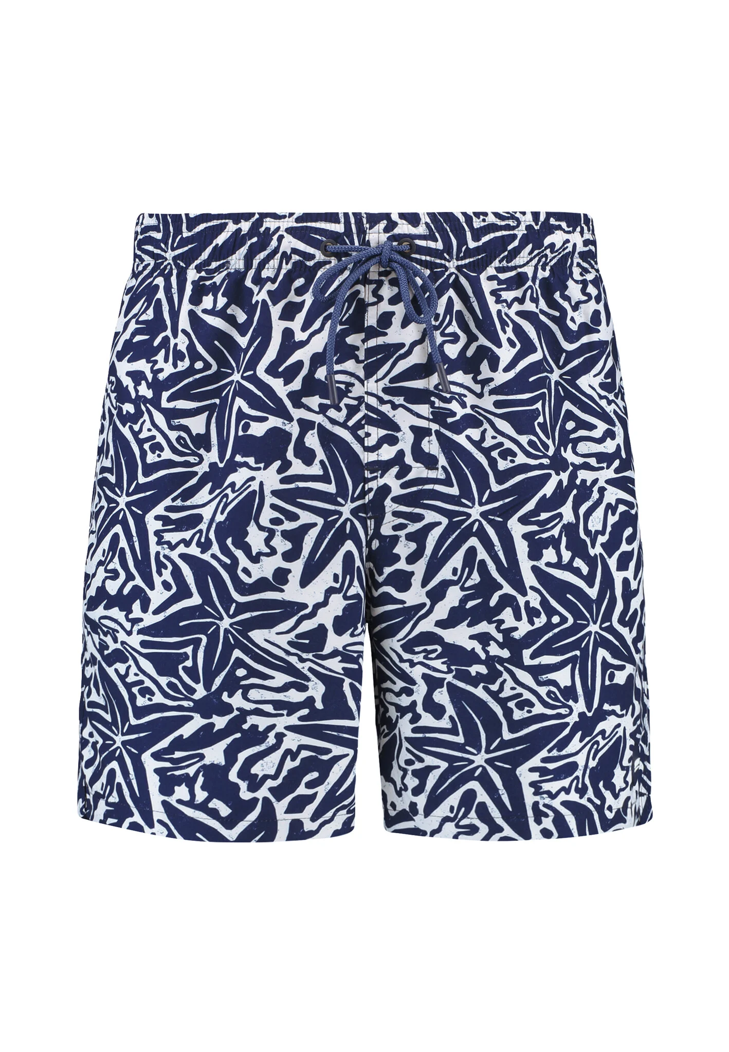 Shiwi Heren zwemshort mike 7″ zeester print donkerblauw/wit