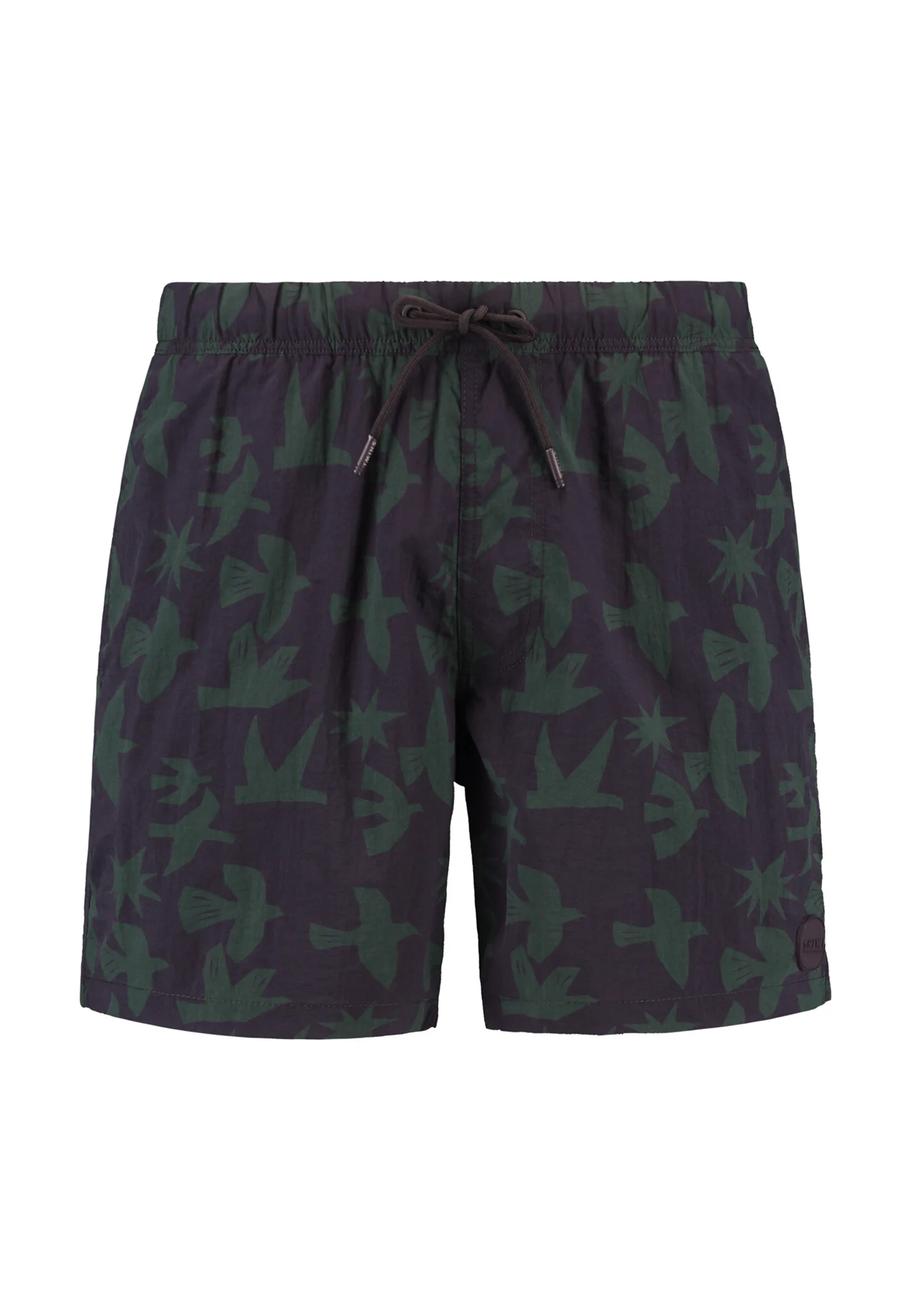 Shiwi Heren zwemshort nick 6" vogel print paars/groen