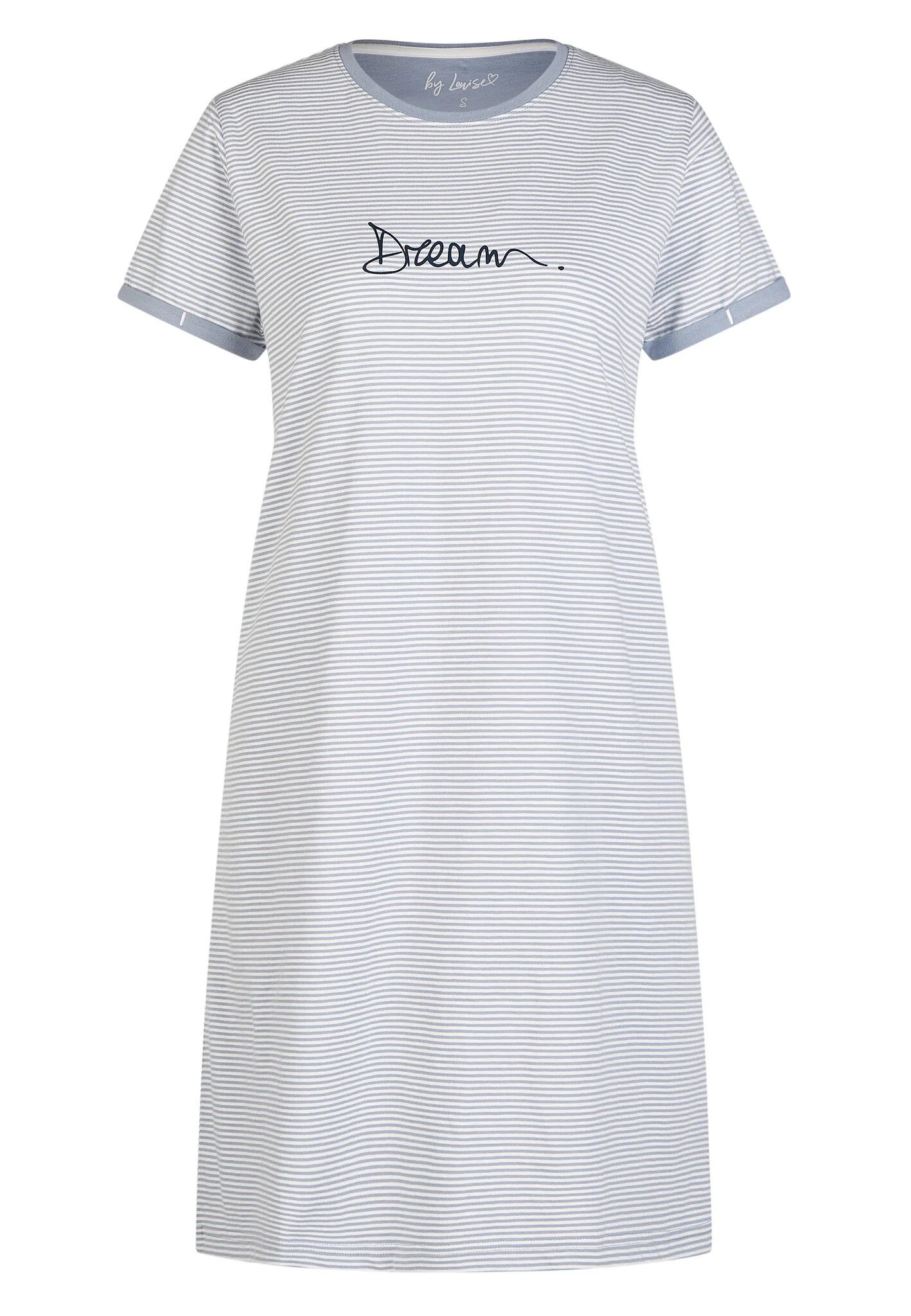 By Louise Essential dames nachthemd korte mouw gestreept