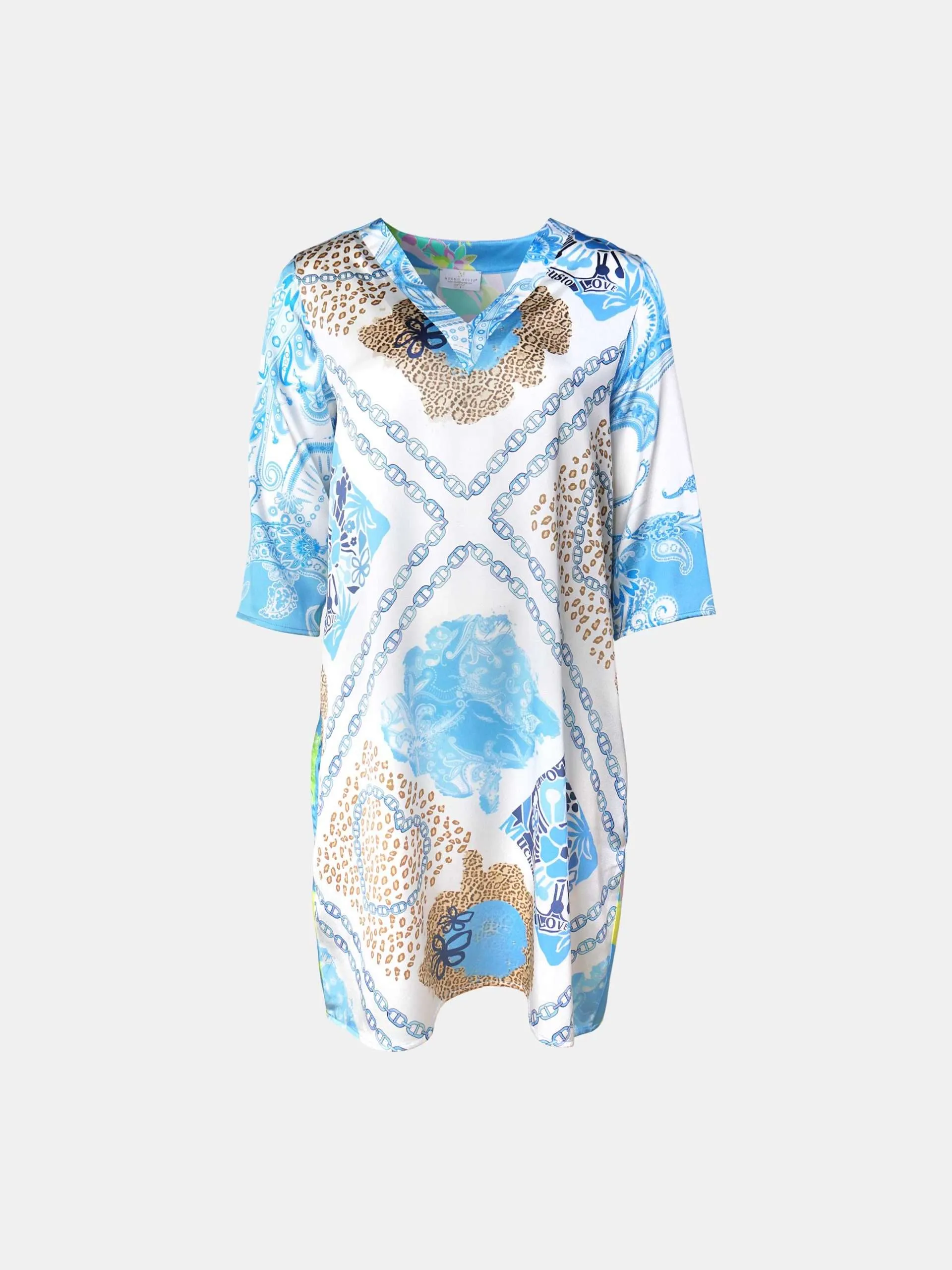 Mucho Gusto  jurk genova luipaard kettingprint