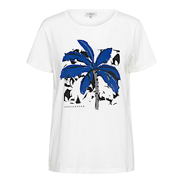 &Co Woman &co women t-shirt samira white/cobalt