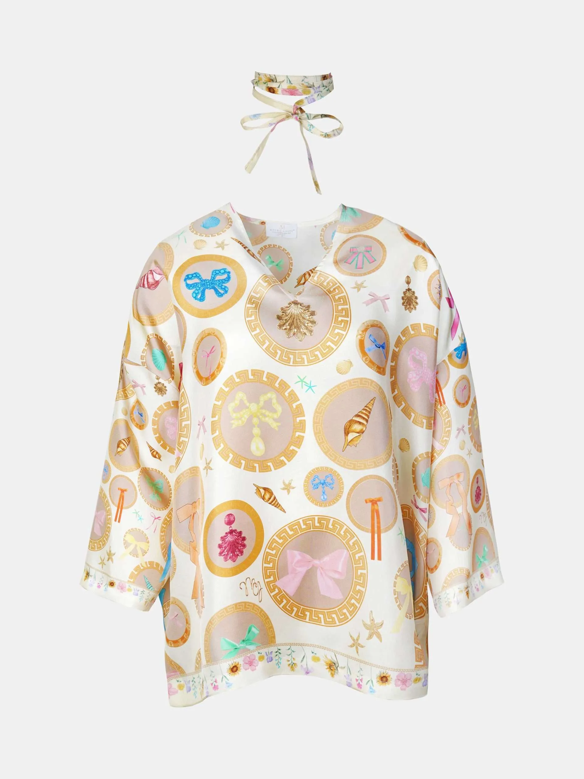 Mucho Gusto  blouse seta ronde barokprint