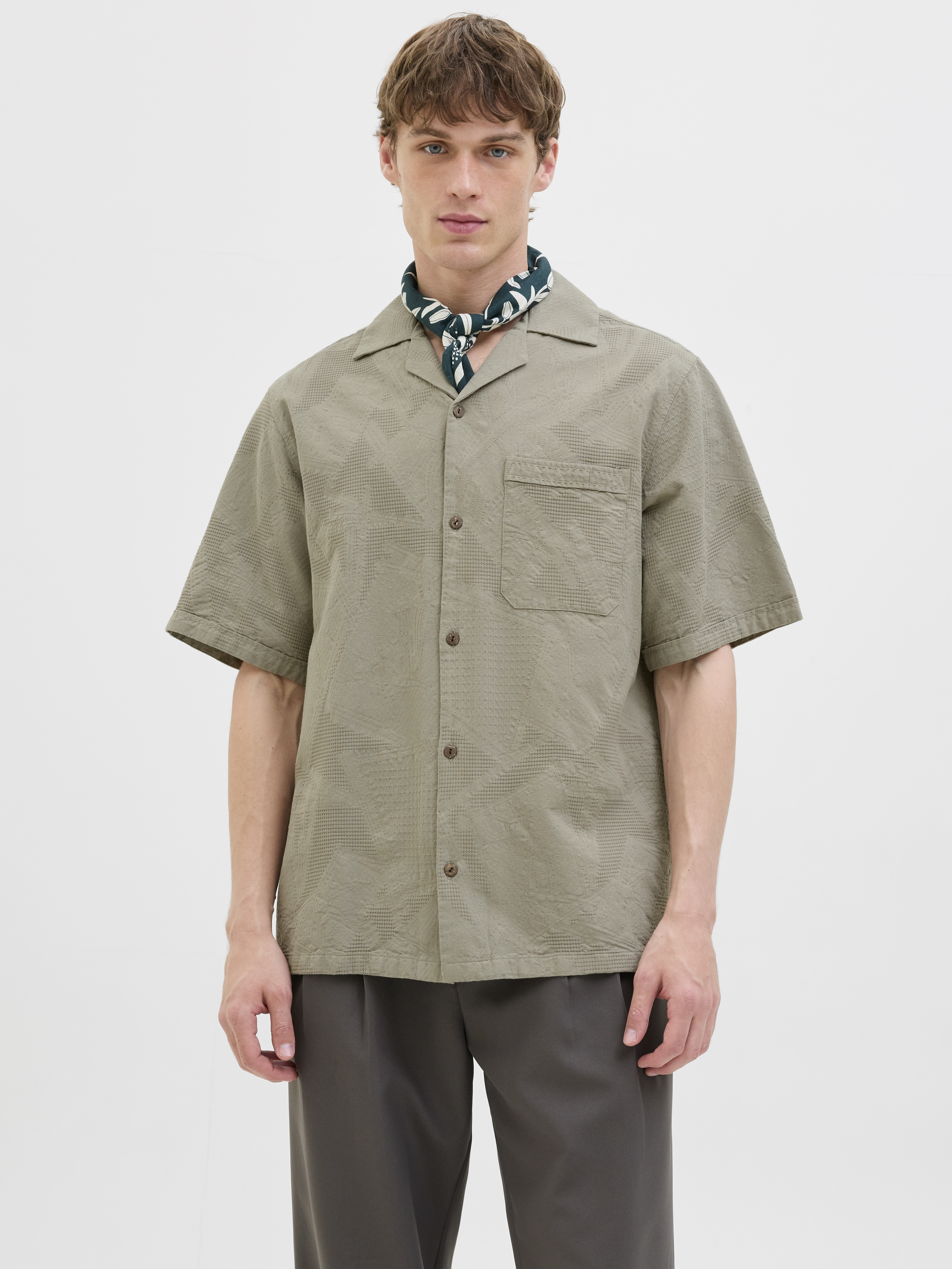 Jack & Jones Jprbluluke jacquard resort s/s shir