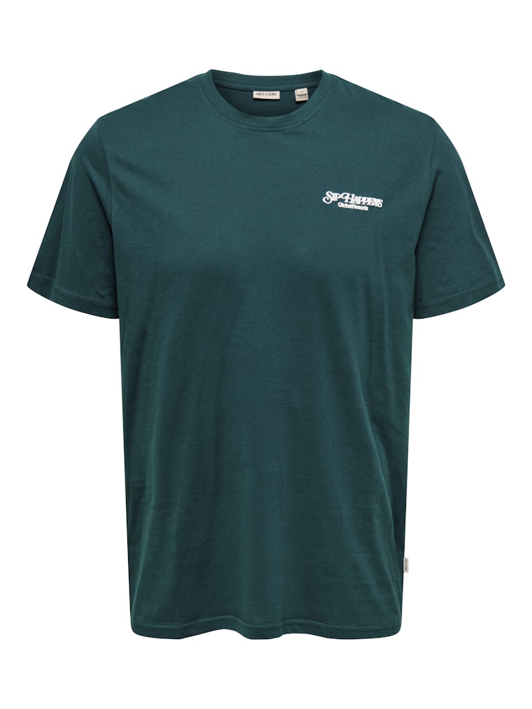 Only & Sons Onschris life reg ss tee donker