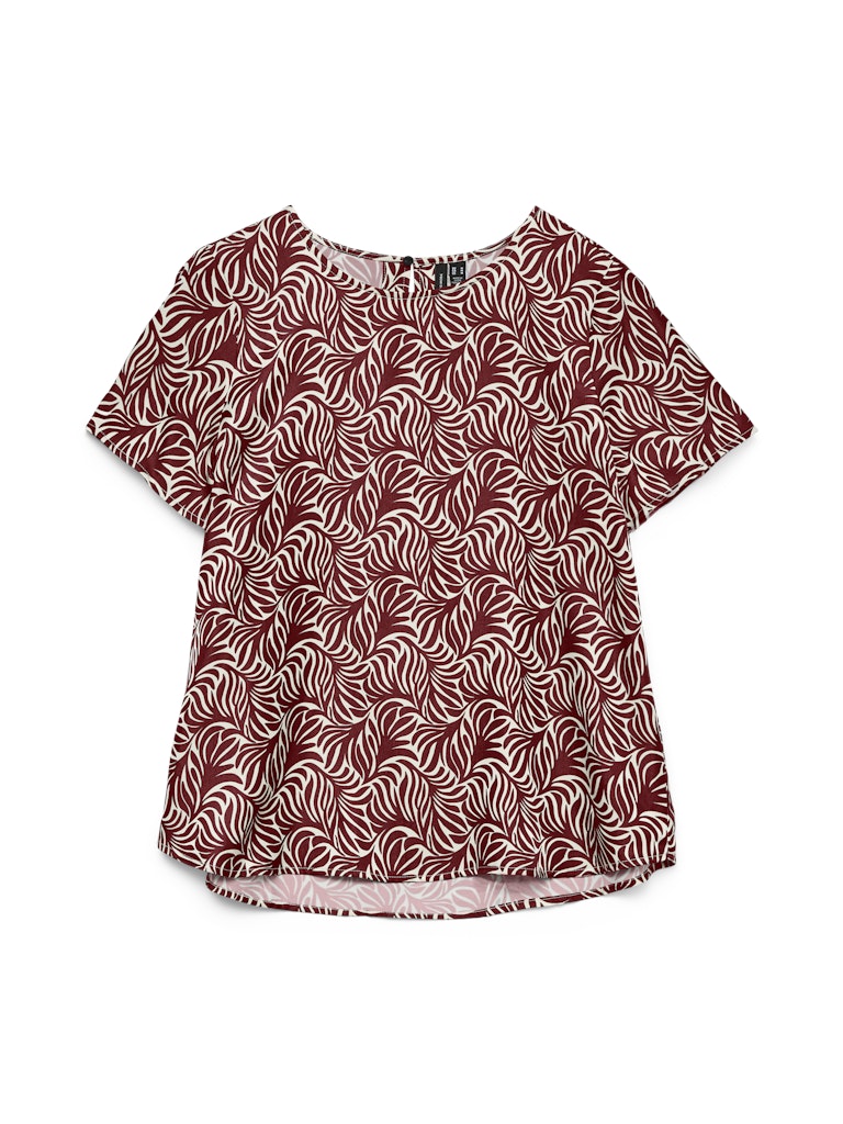 Vero Moda vmvina ss o-neck top wvn ga 10336804 syrah graphic