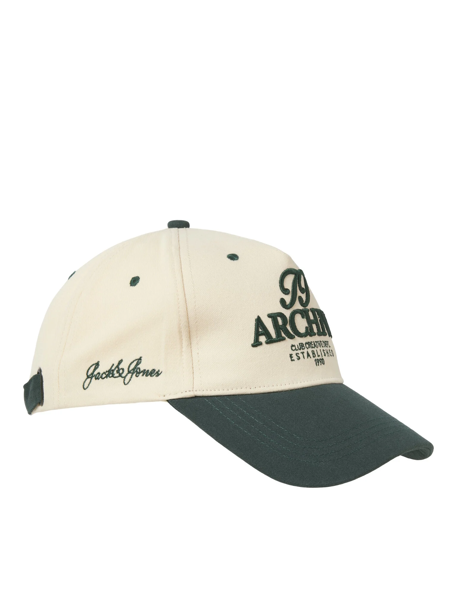 Jack & Jones Heren baseball cap jacframe pet crèmewit/groen