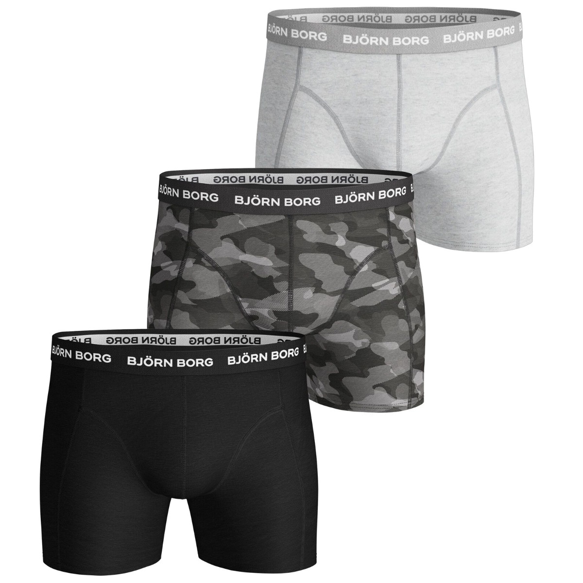Björn Borg 3-pack boxers shadeline camo grey