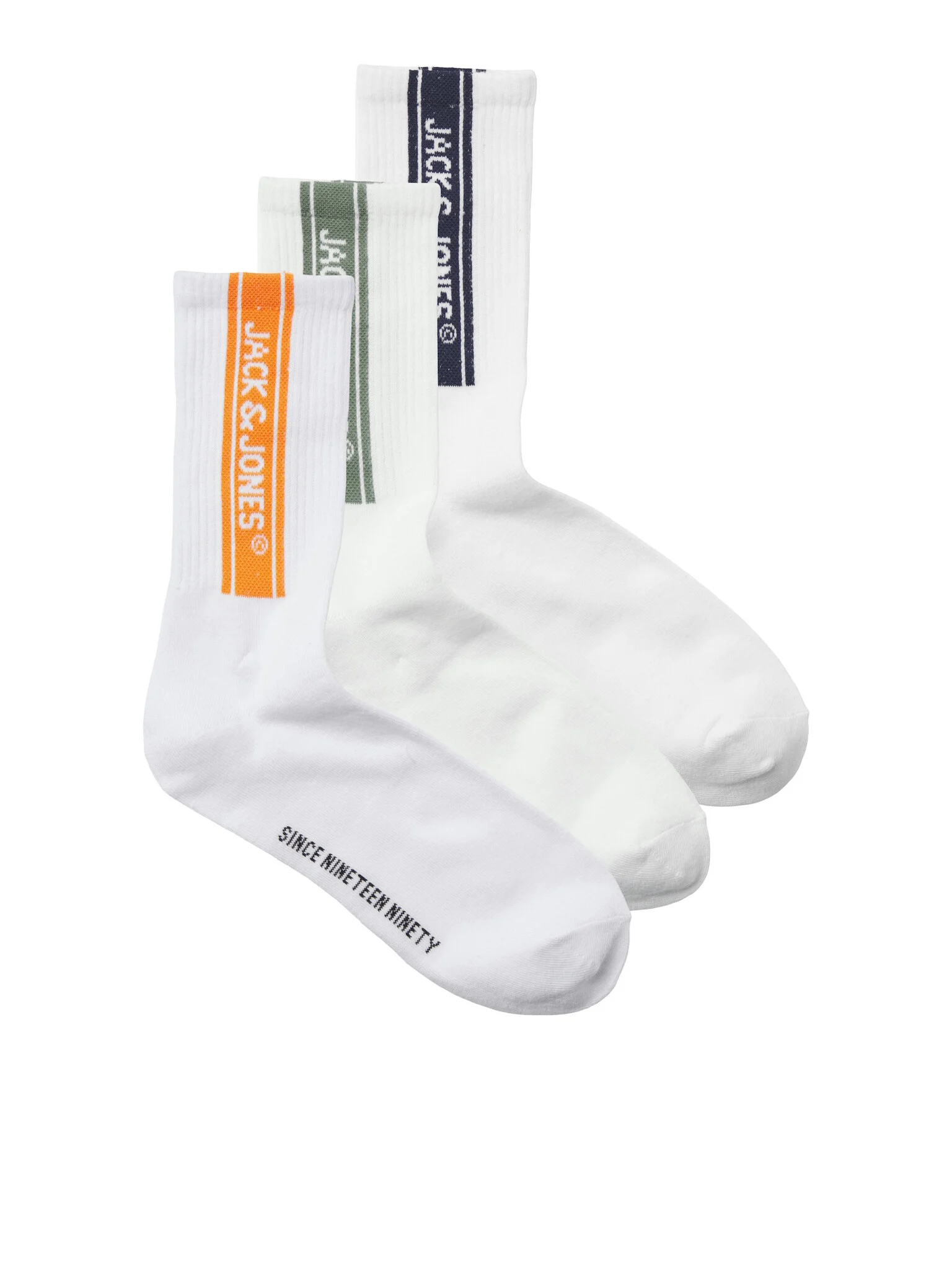 Jack & Jones Heren sportsokken jacseth tennissokken 3-pack wit