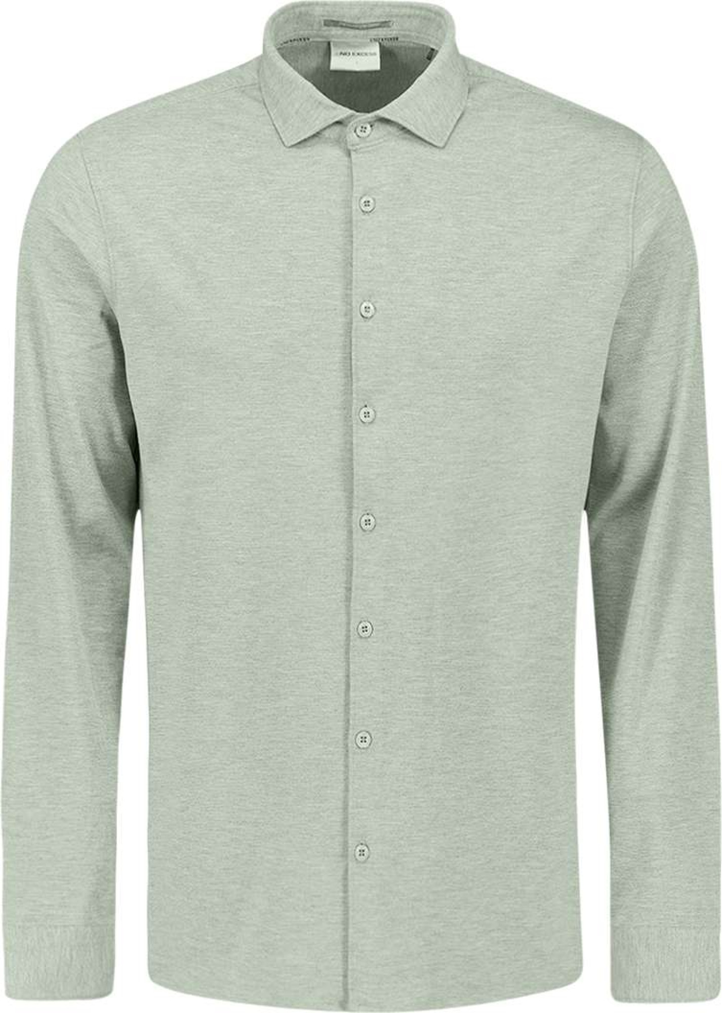 No Excess Shirt jersey melange stretch mint