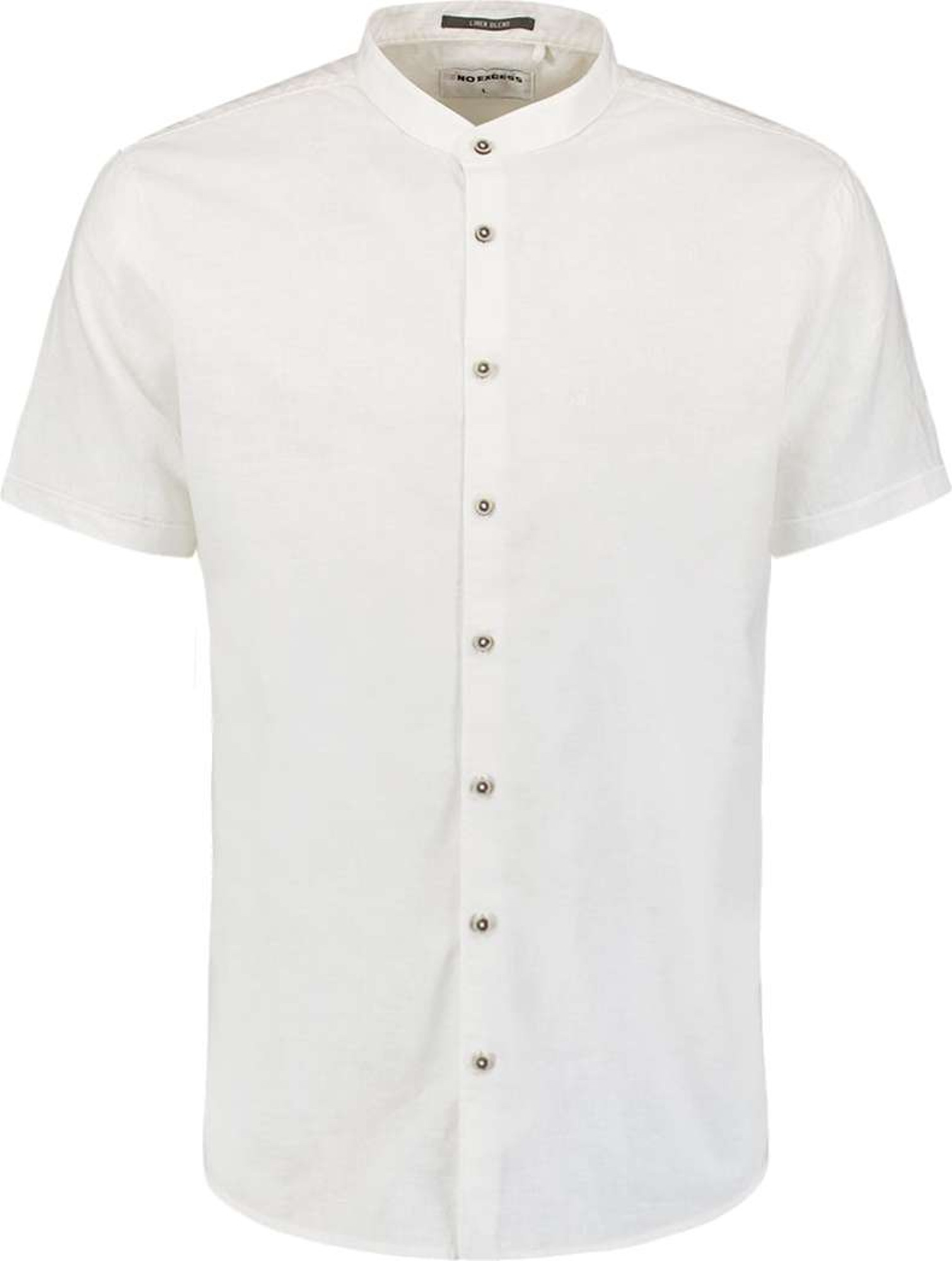 No Excess Shirt short sleeve granddad solid w white
