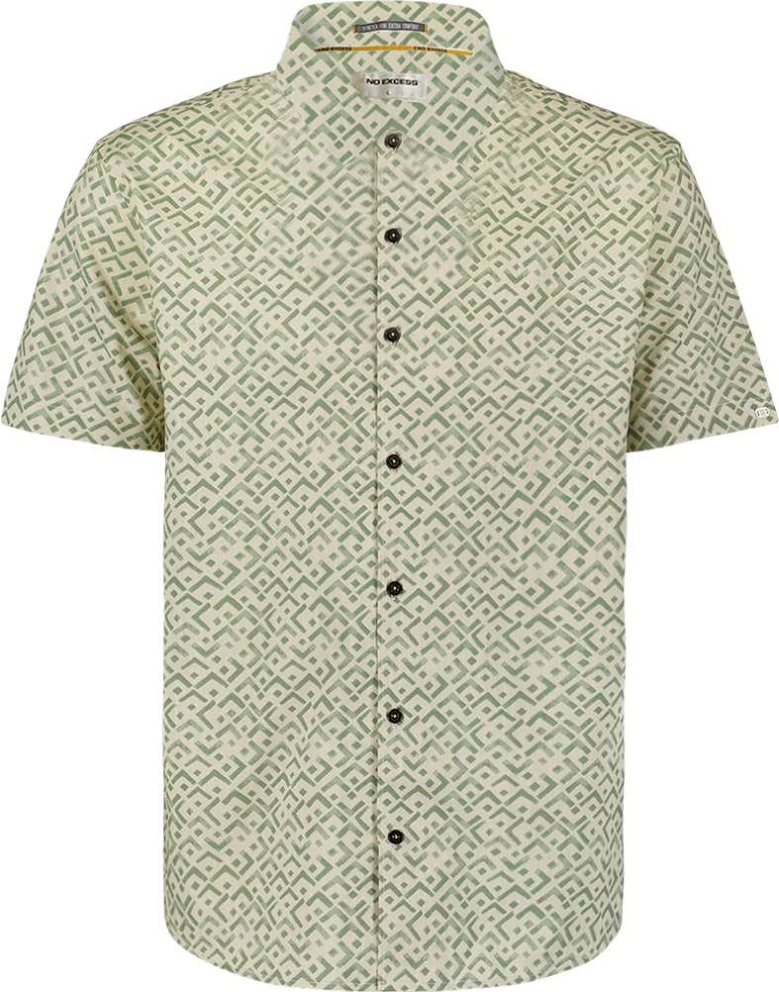 No Excess Shirt short sleeve slub allover pri green