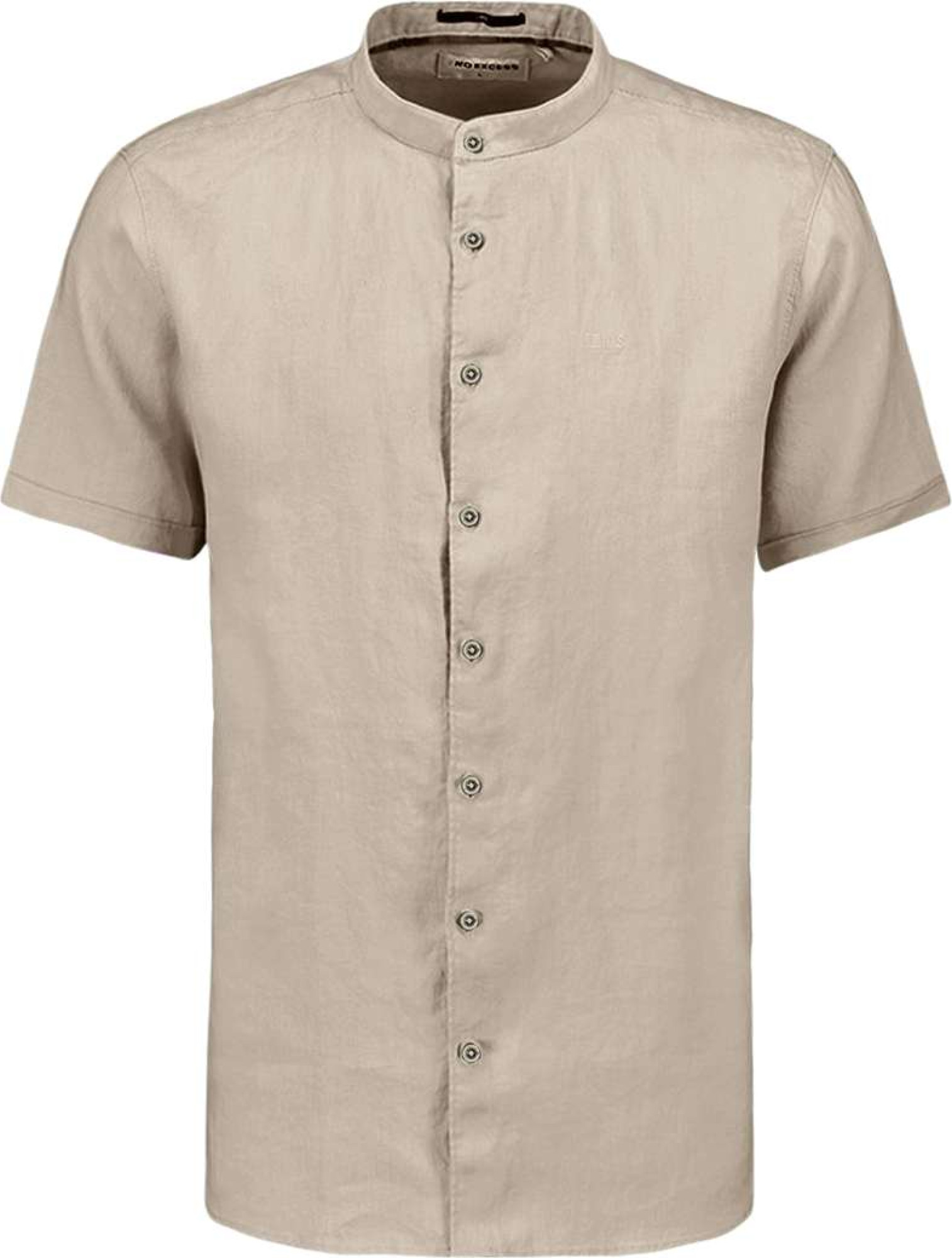 No Excess Shirt short sleeve granddad solid w light desert
