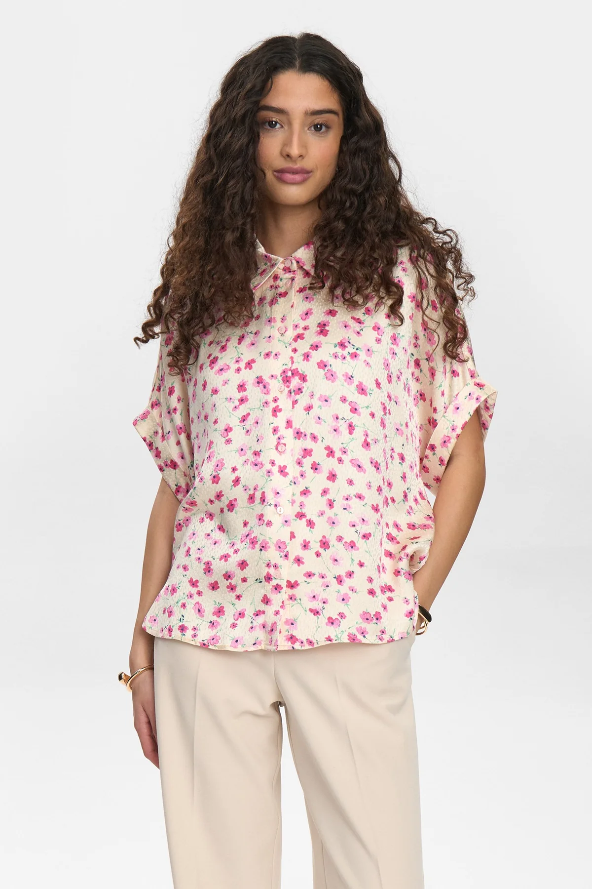 Nümph Nutwinkle ss shirt 705453 ecru