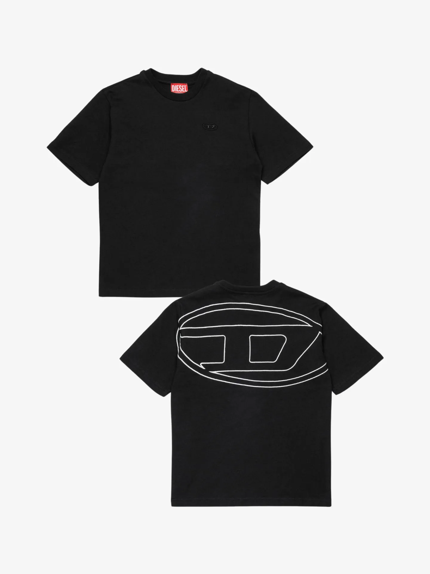 Diesel Jongens t-shirt tboggymegovald oversized zwart