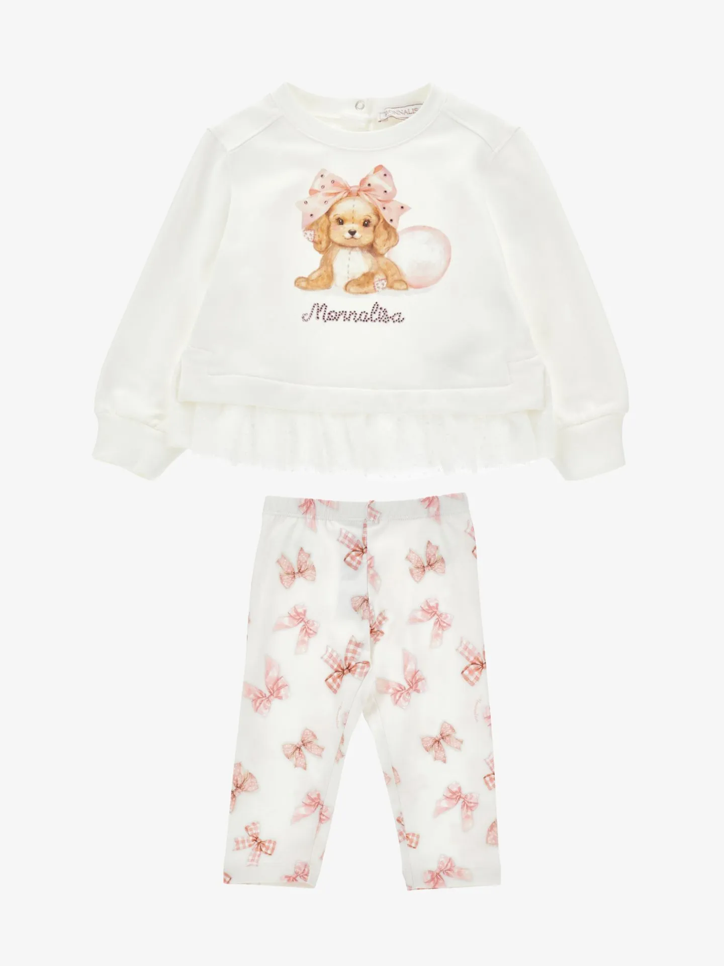 Monnalisa Meisjes baby set legging sweater puppy