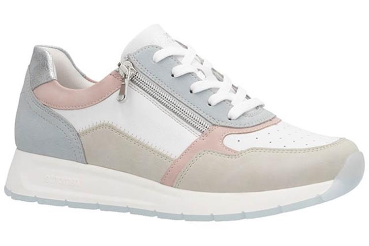 Remonte Sneakers met sleehak , vrijetijdsschoen, halfschoen, veterschoen met gepolsterde schacht