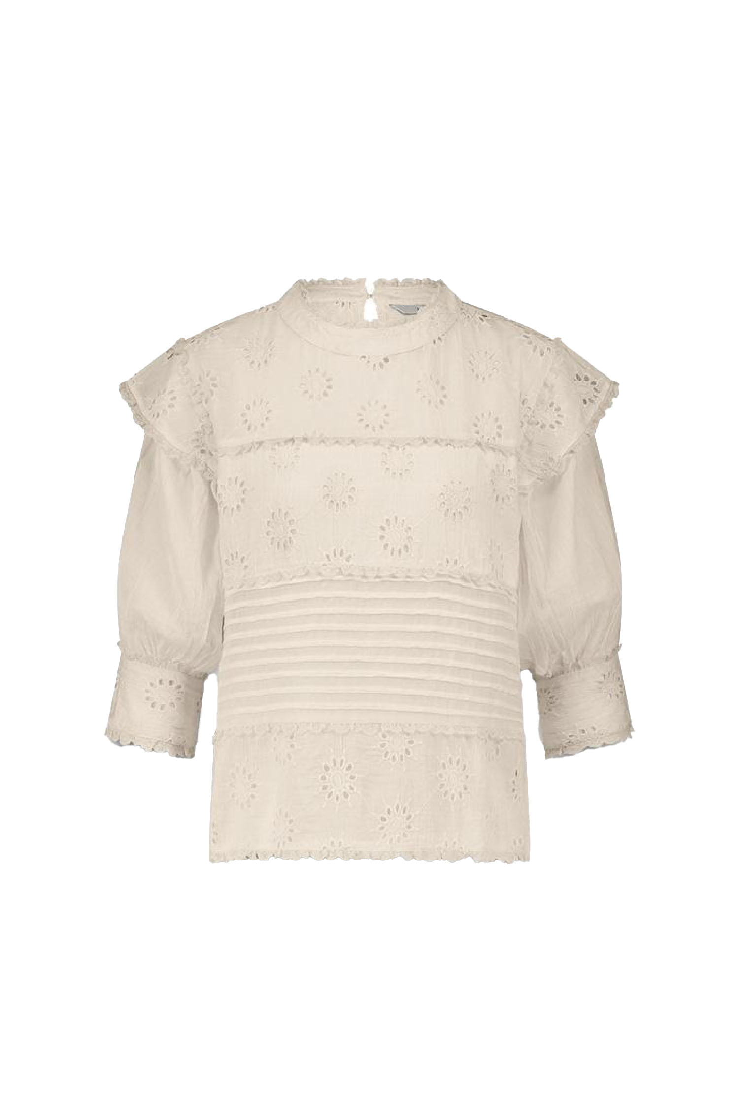 Summum 2s3060-12014 34 sleeve top broderie anglai