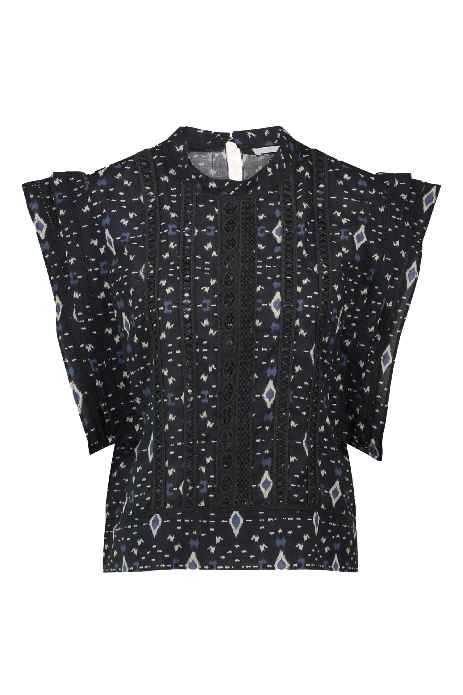 By-Bar Amsterdam Xena midnight ikat blouse 25112026
