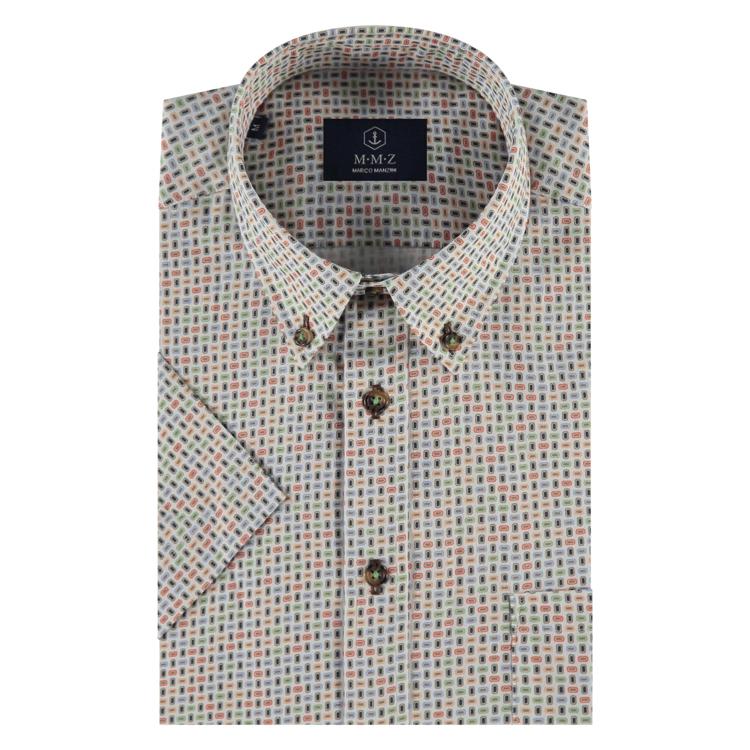 Marco Manzini 25113ju11 jules print shirt ss