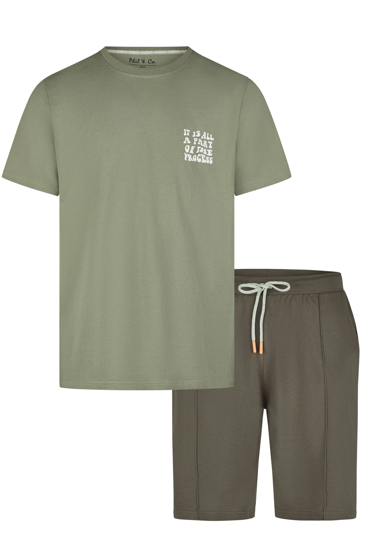 Phil & Co Heren shortama korte pyjama set proces