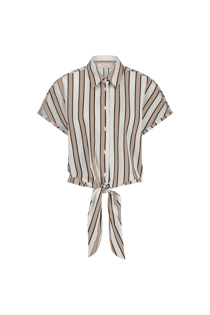 Studio Anneloes lena stripe blouse 12866 2214 latte/kit