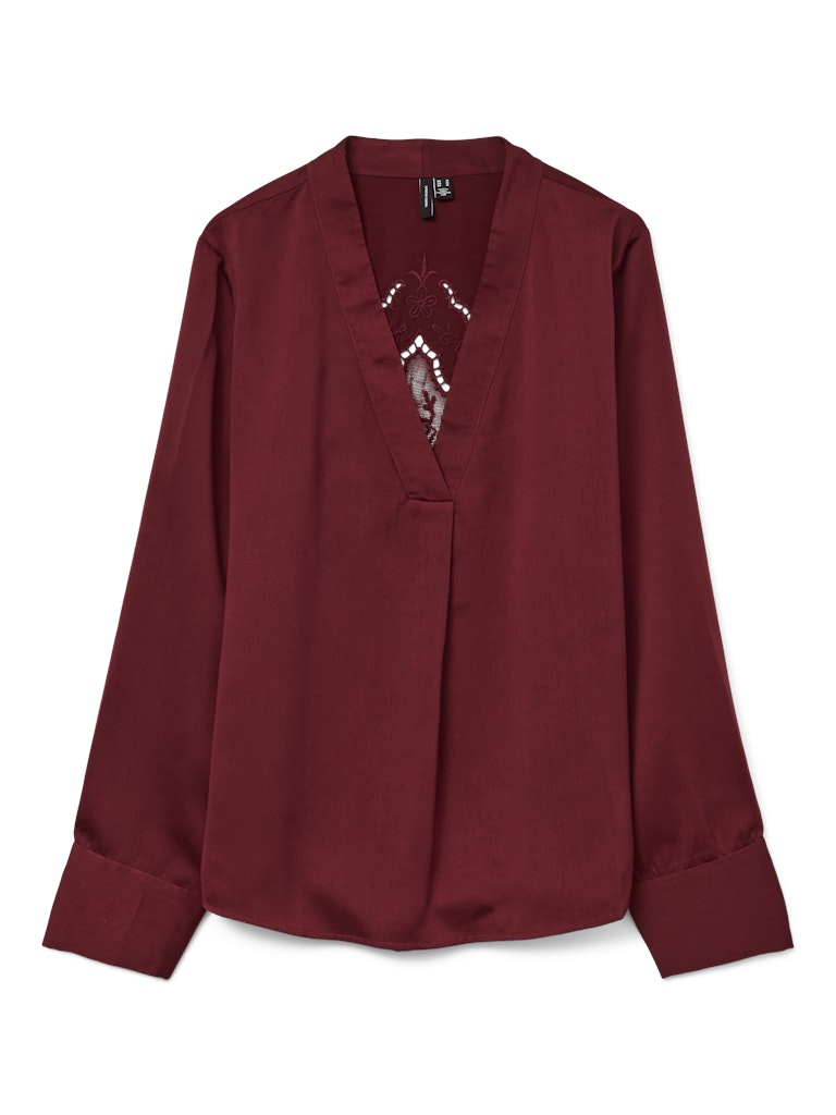 Vero Moda vmelenor ls emb top wvn ga 10329485 syrah