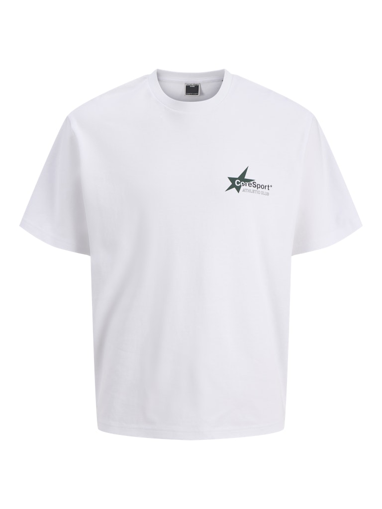 Jack & Jones jcoathletico graphic tee ss cn ss25 12285727 bright white big back print