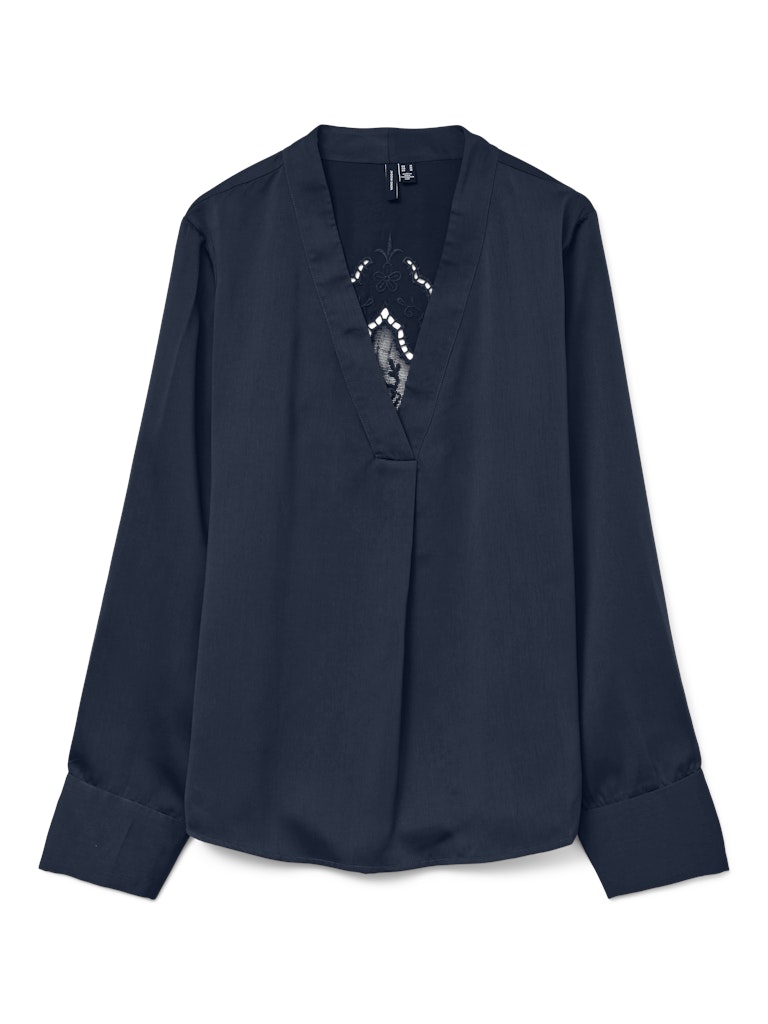 Vero Moda vmelenor ls emb top wvn ga 10329485 navy blazer