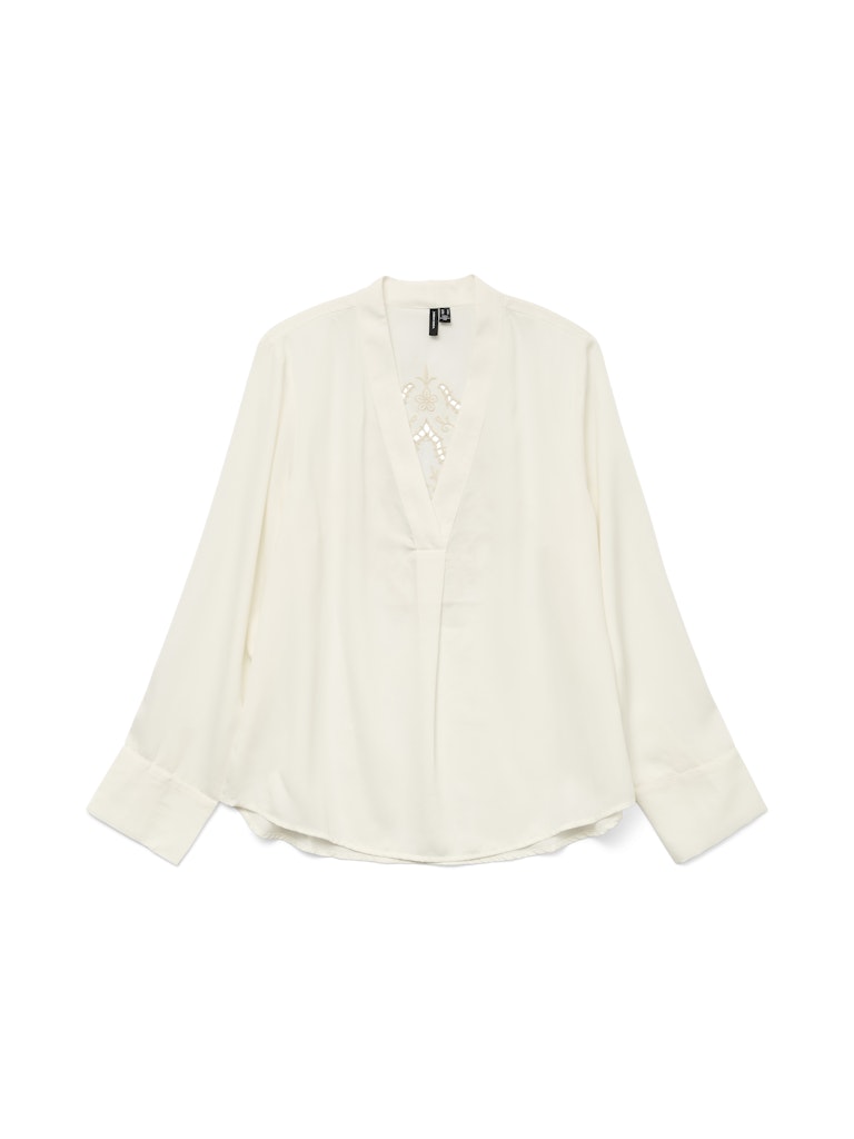 Vero Moda vmelenor ls emb top wvn ga 10329485 cloud dancer