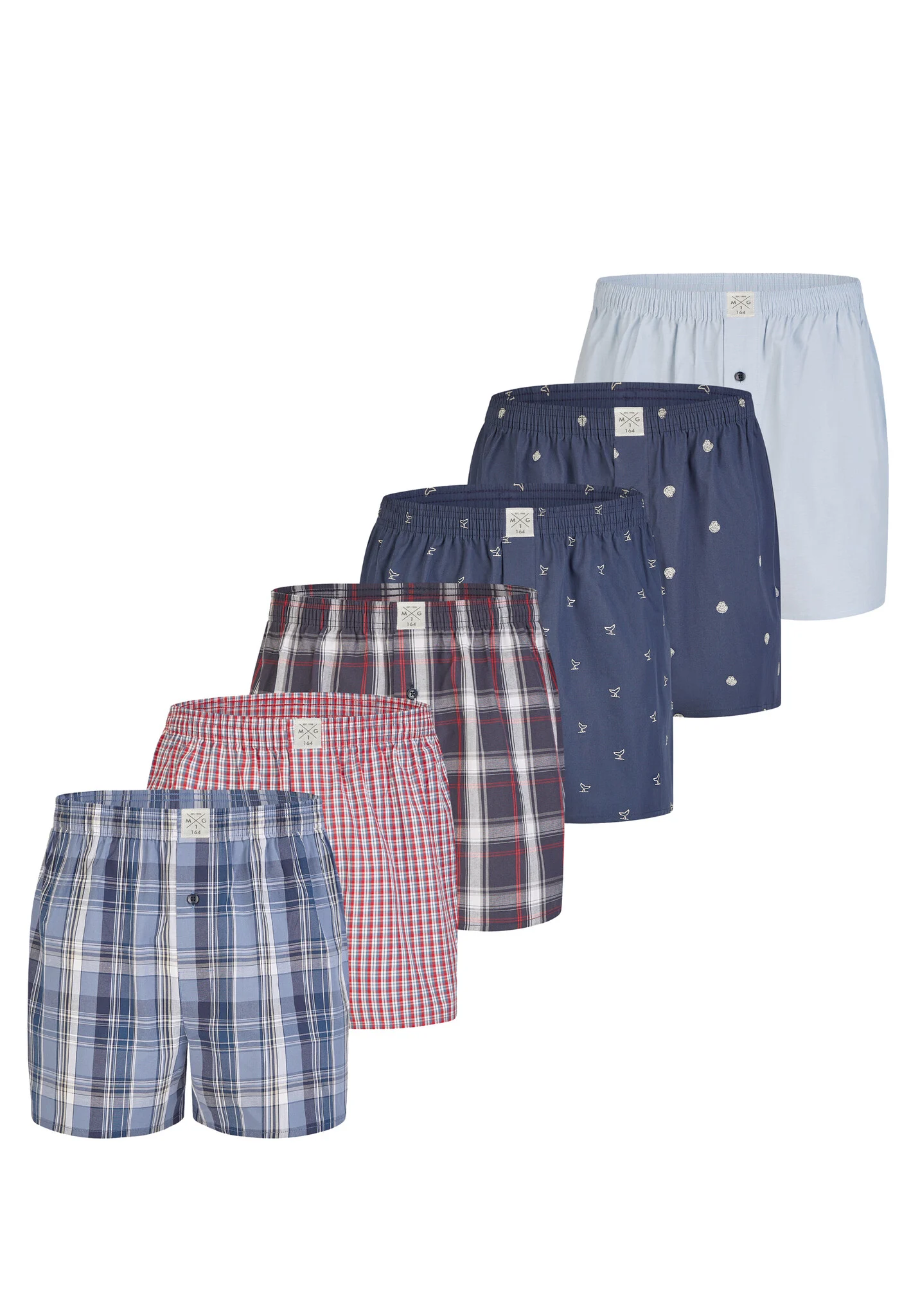 MG-1 Wijde kinder boxershorts jongens 6-pack d500k