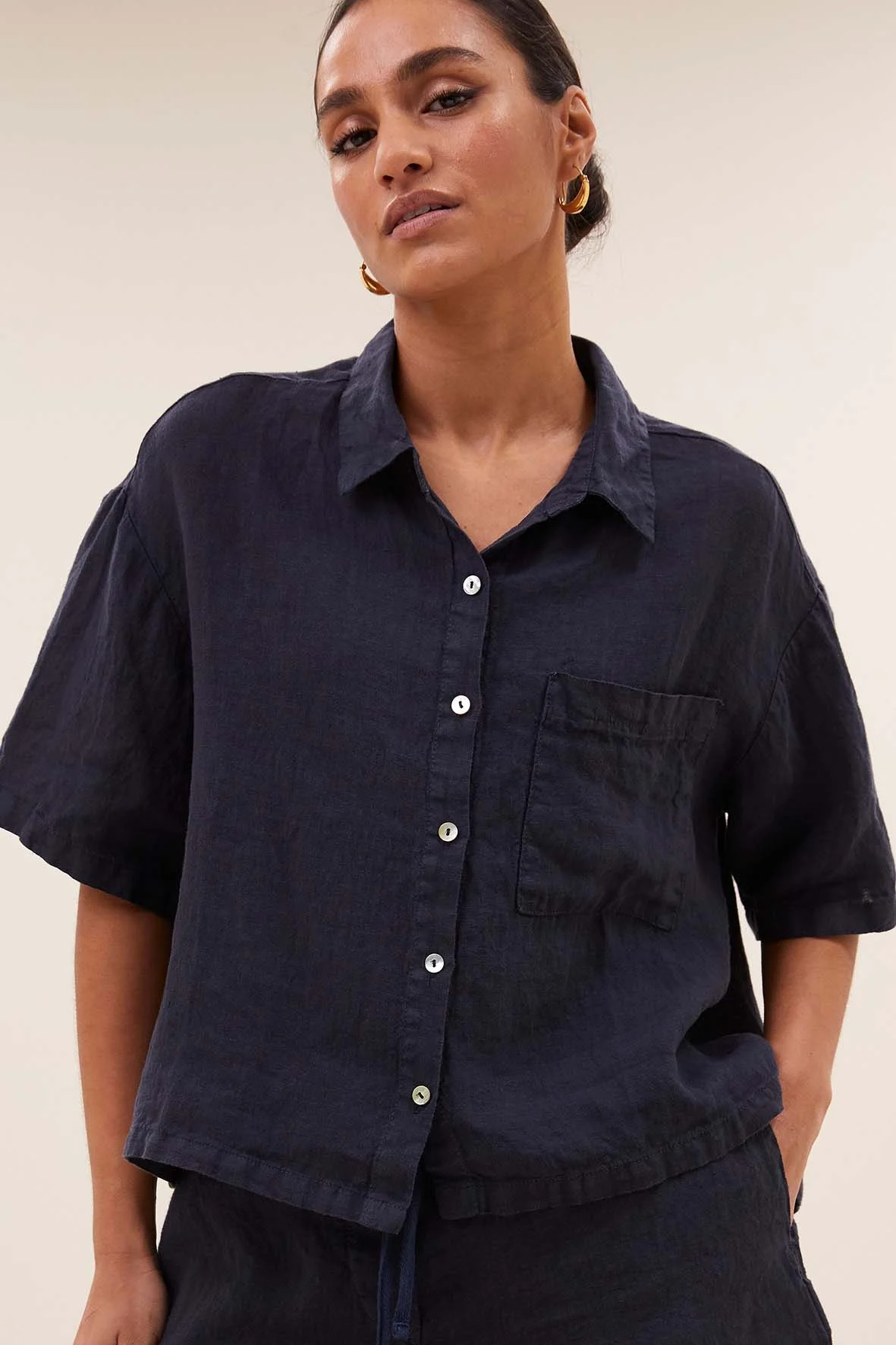 By-Bar Amsterdam 25512023 mara linen blouse