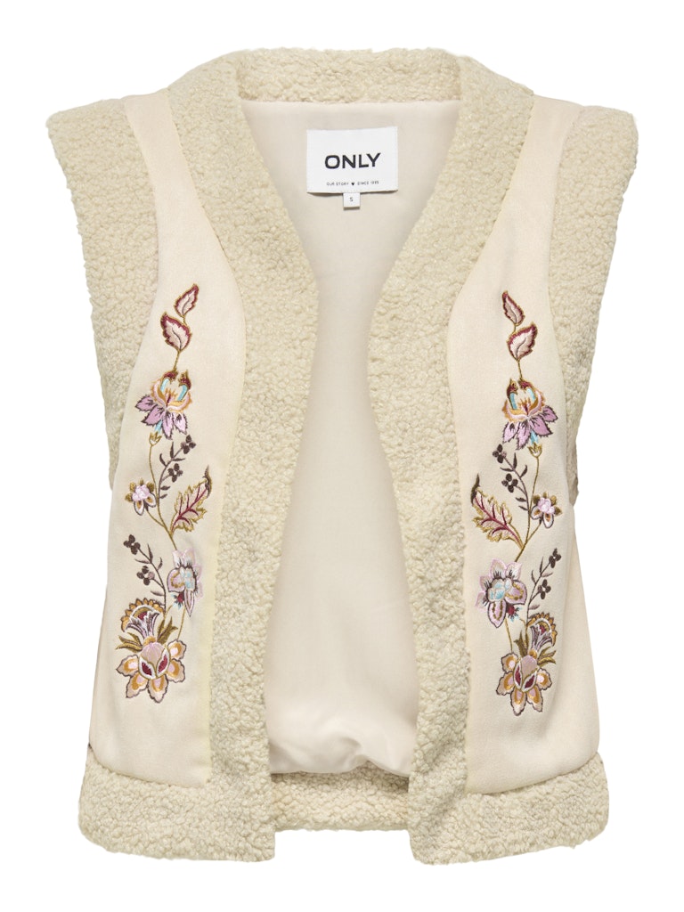 Only onlfrida flower emb. waistcoat cs o 15324172 multi color flower