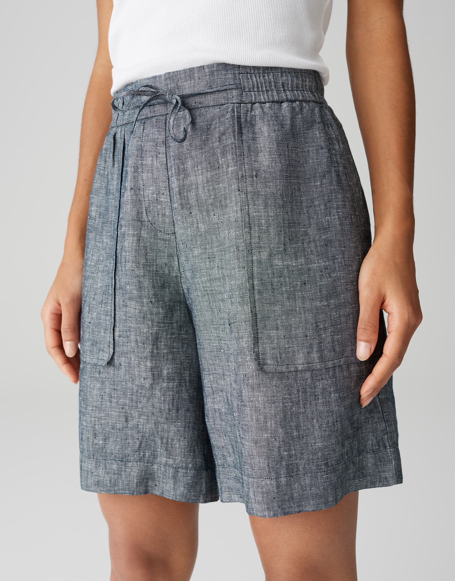 Opus melane shorts linen 105613218100 melane shorts 60020 coal