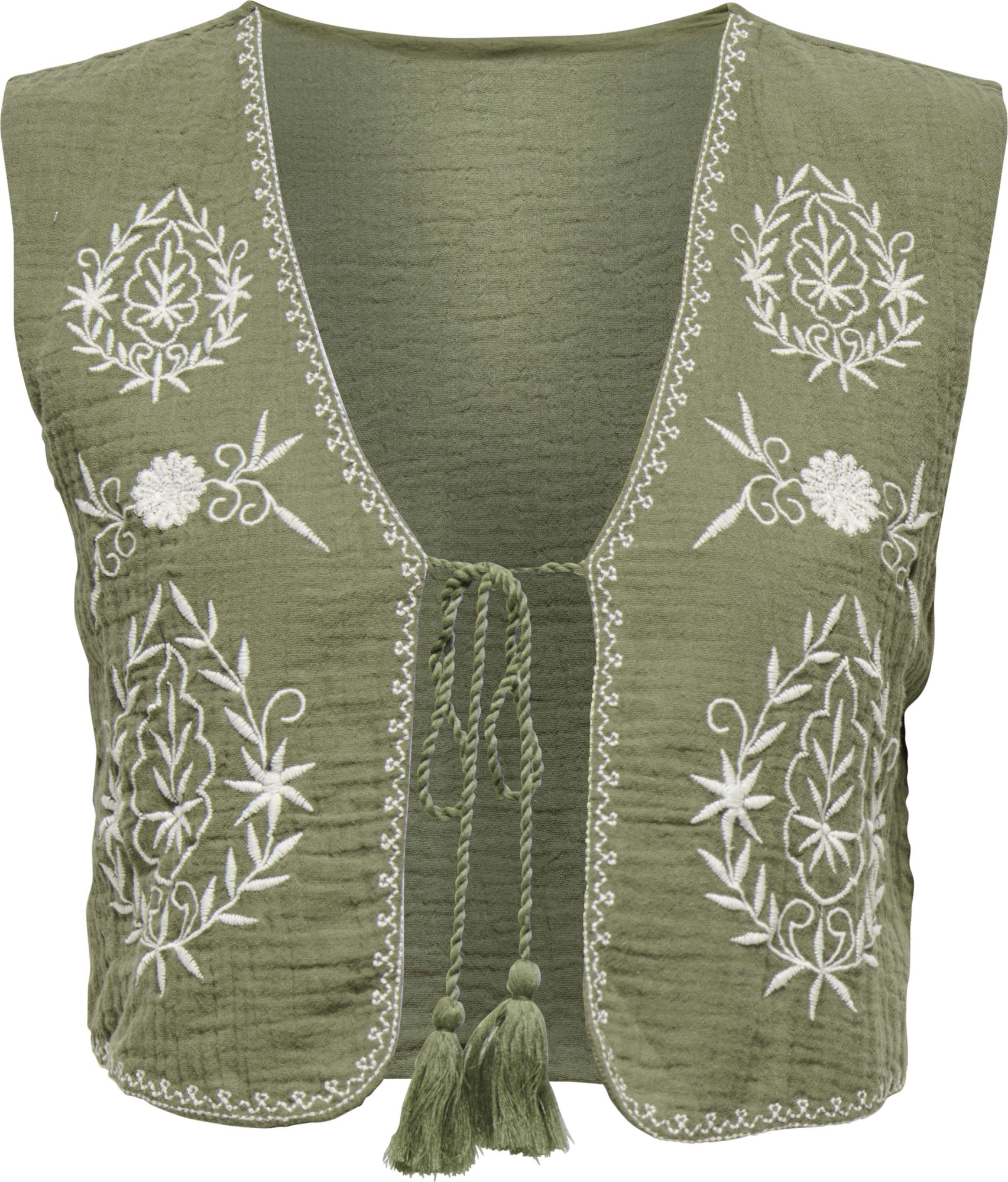 Only Onlthyra sl emb vest wvn kalamata/cloud dance