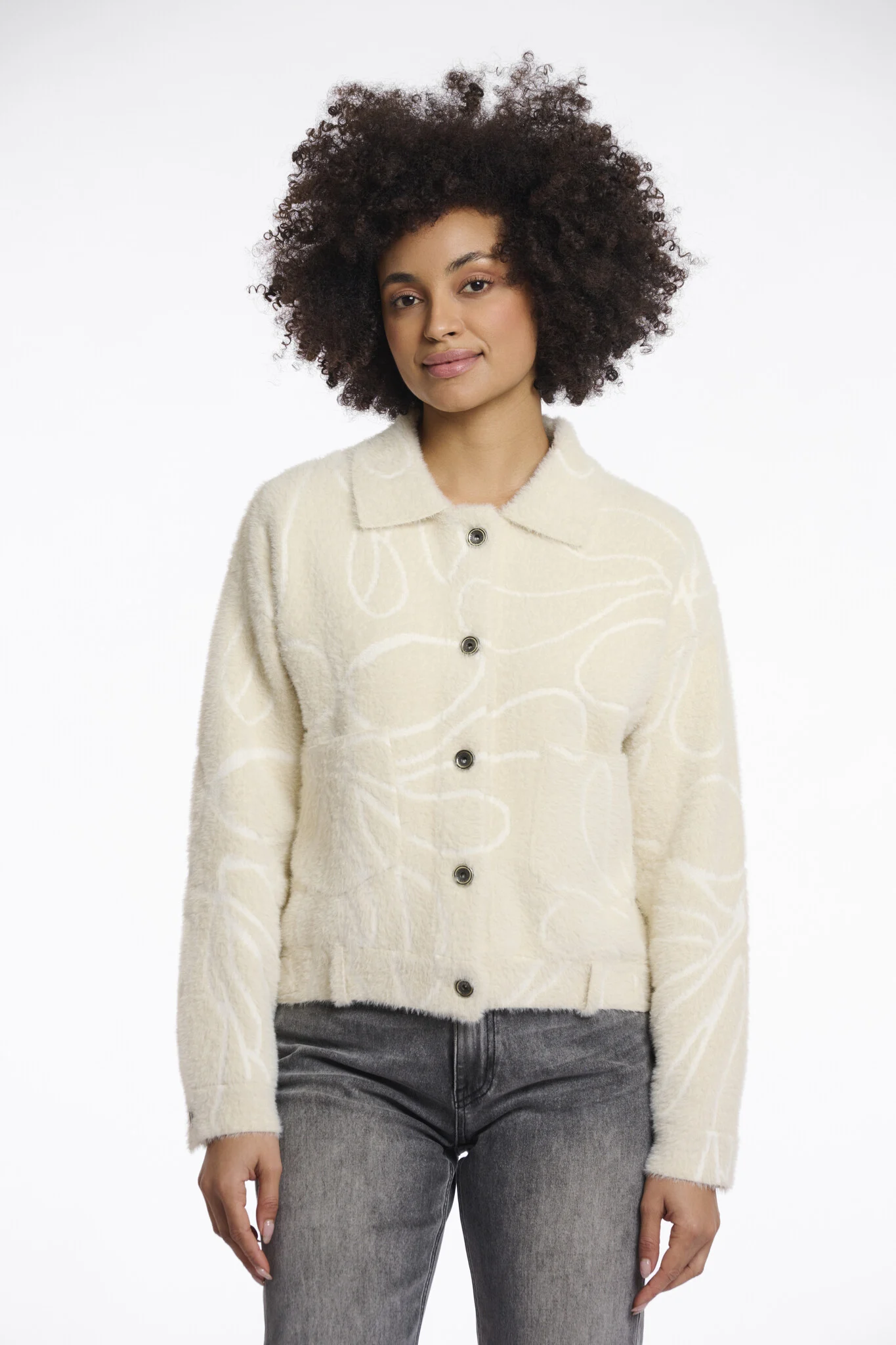 Rino & Pelle Bubbly.5012511 rino en pelle boxy jacket flower doodle